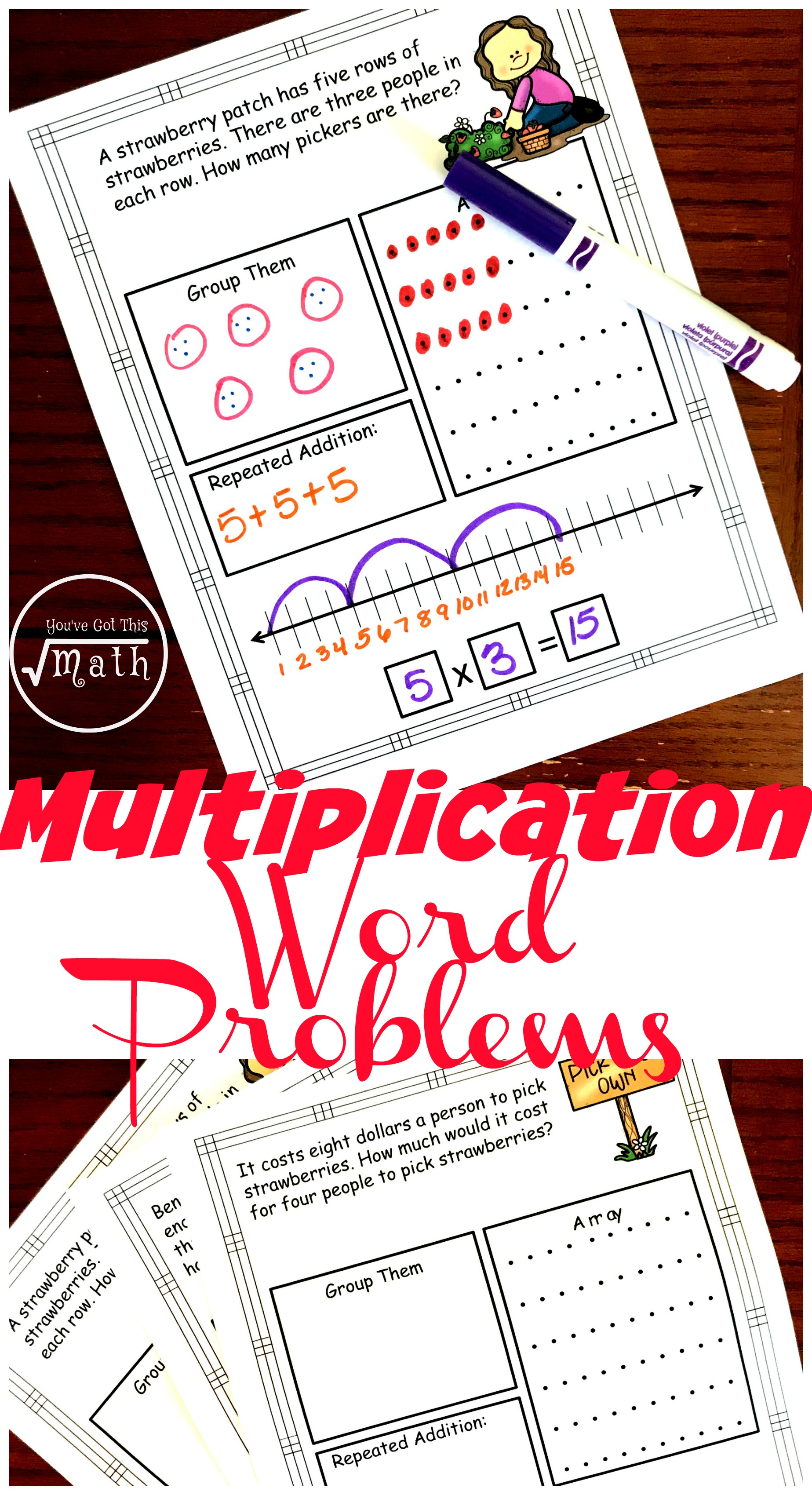 FREE Interactive Multiplication Word Problems Worksheets