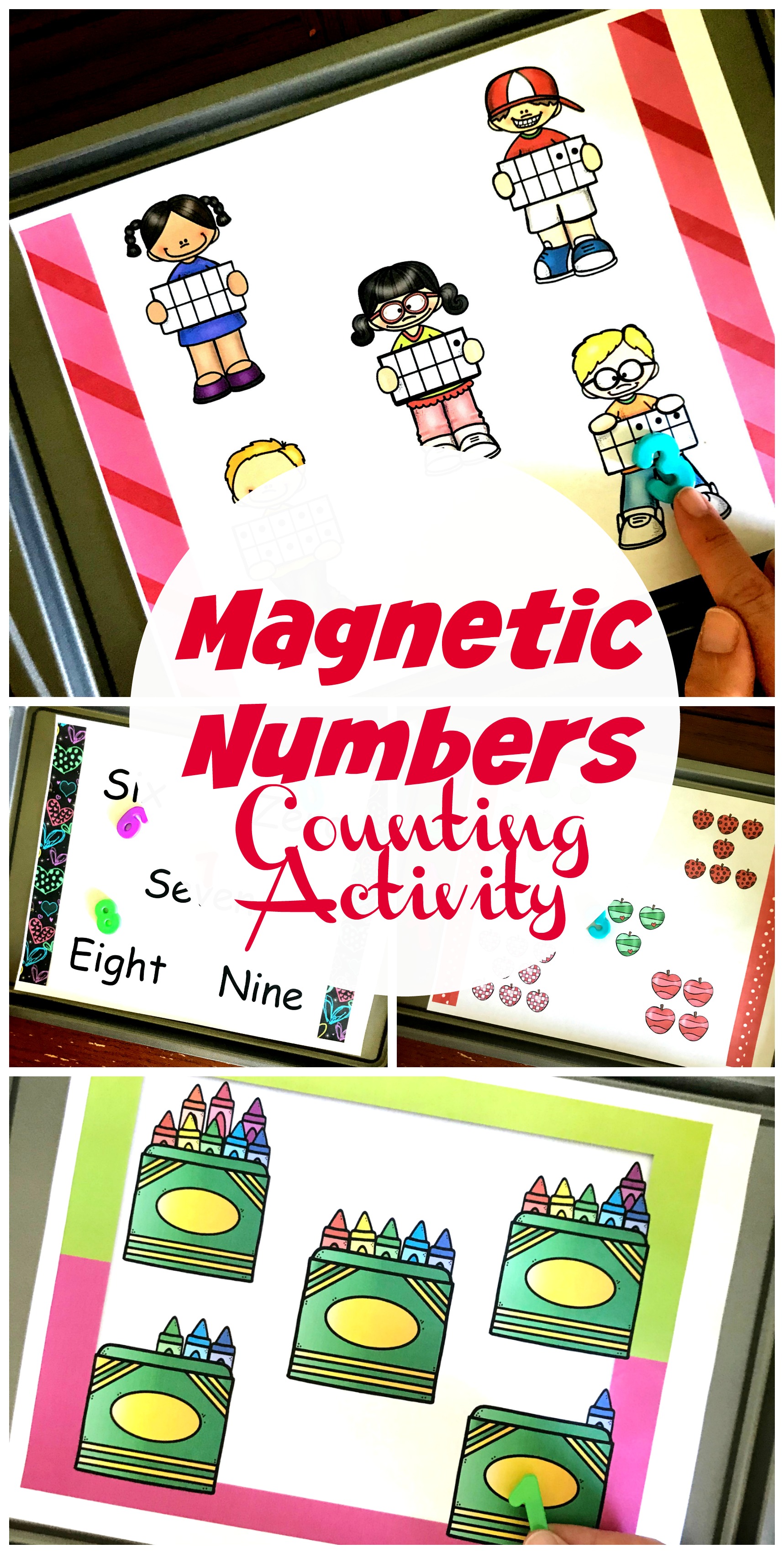 FREE Preschool Counting Activities Using Magnetic Numbers