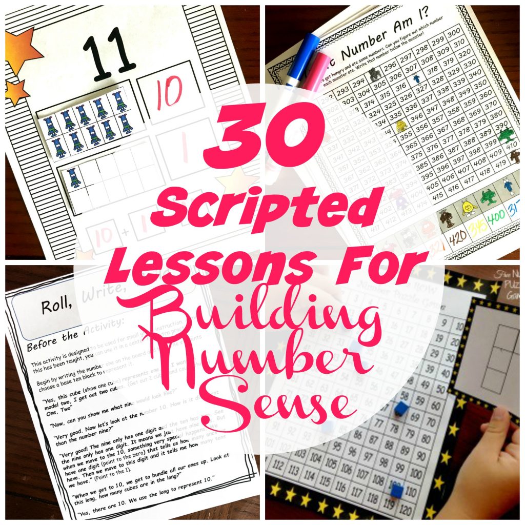 scripted lessons for number sense