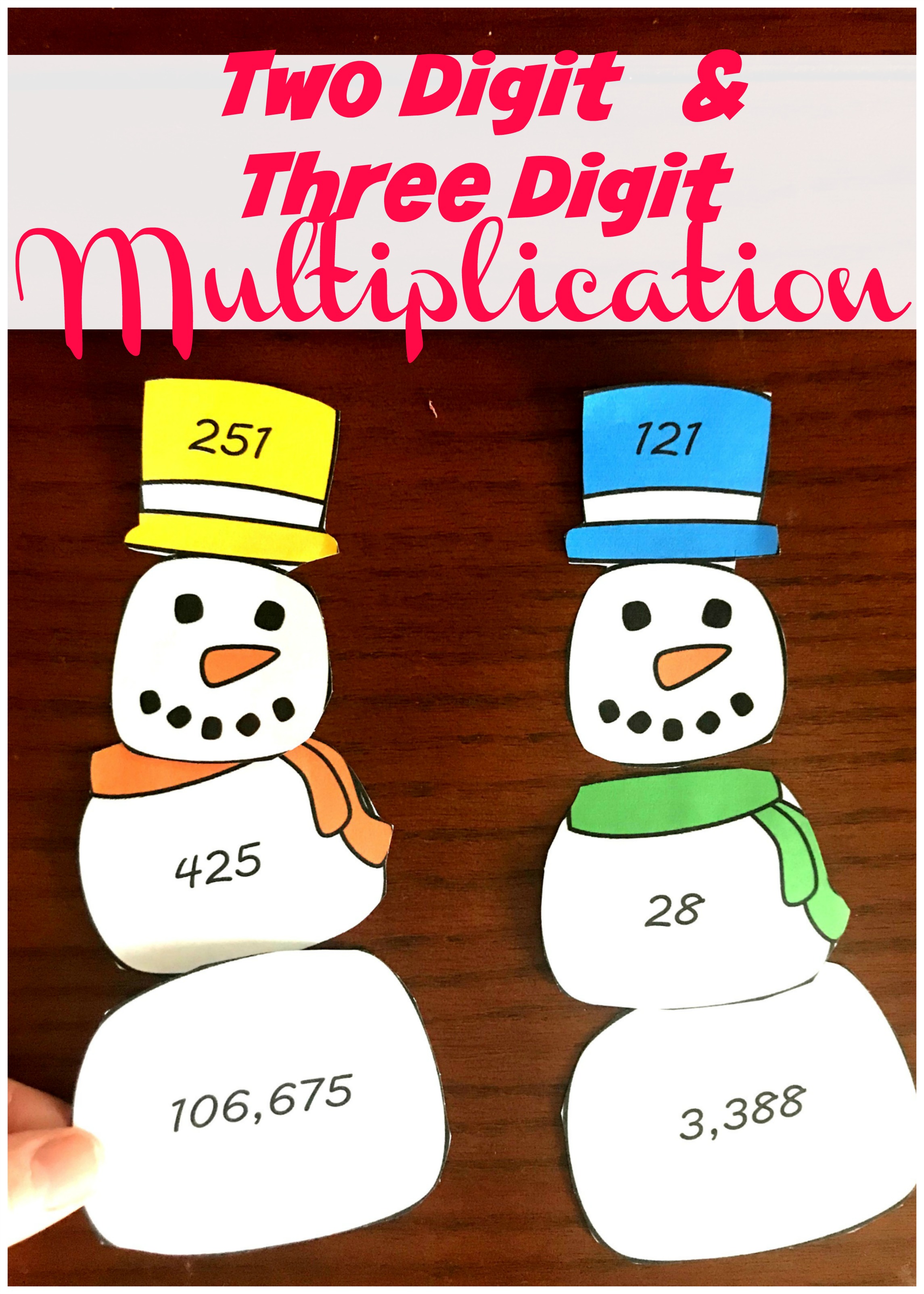 FREE Winter Activity For 3 Digit by 3 Digit Multiplication