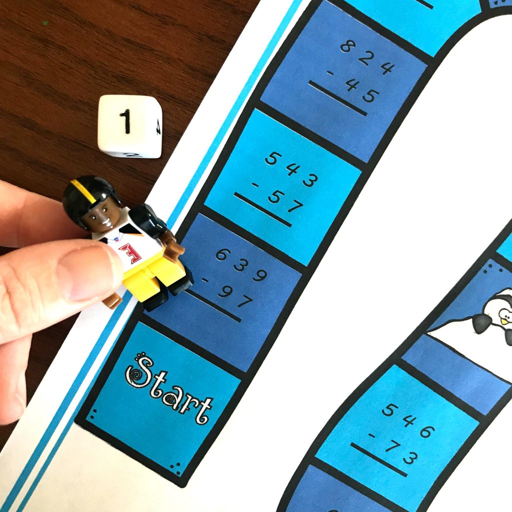 FREE No-Prep Subtraction with Regrouping Game