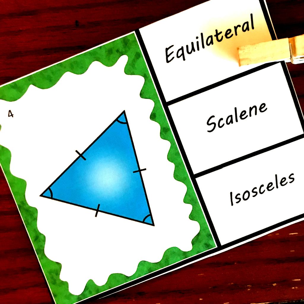 FREE Clip Cards for Naming and Recognizing Different Types of Triangles