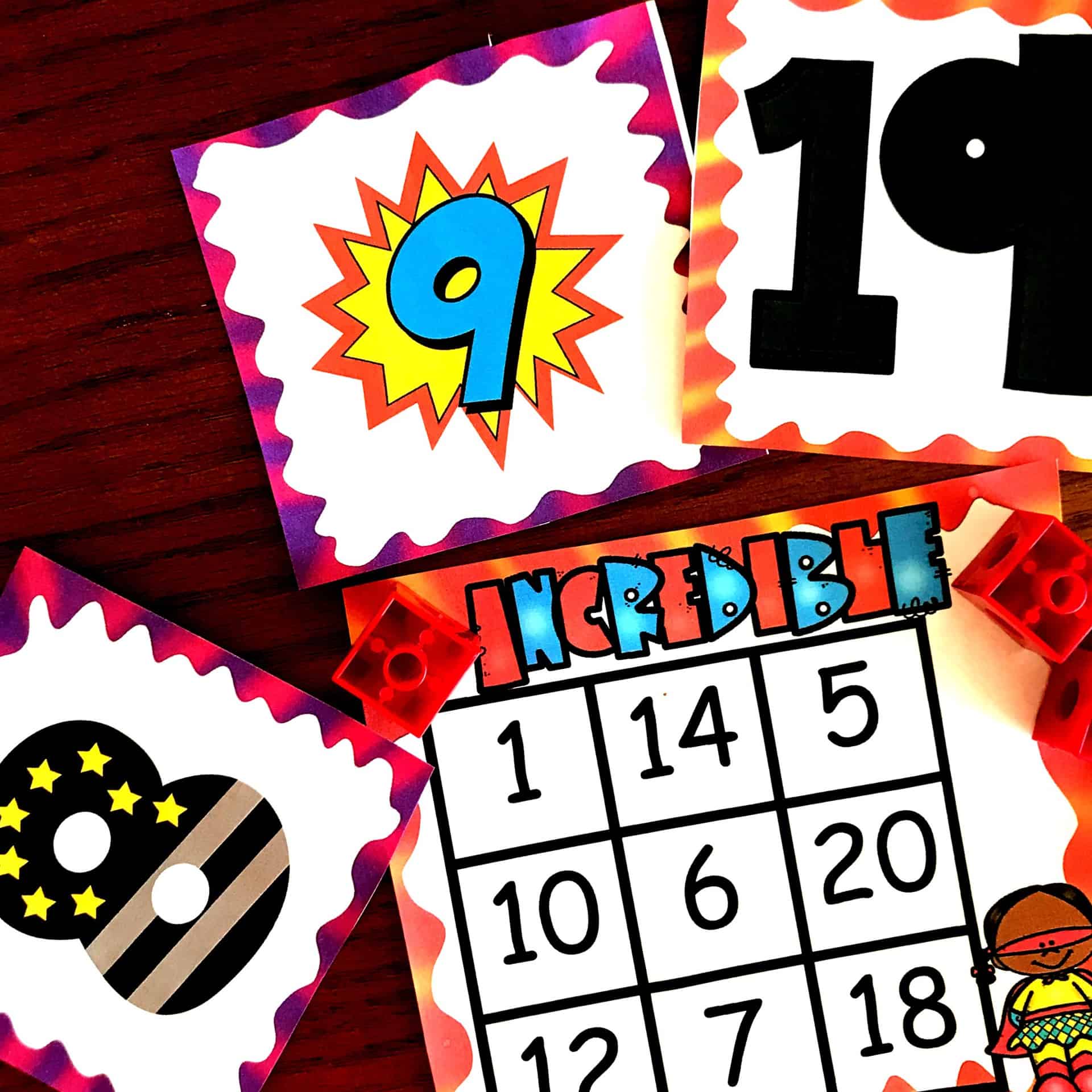 FREE Number Recognition Game For the Numbers 1 – 20