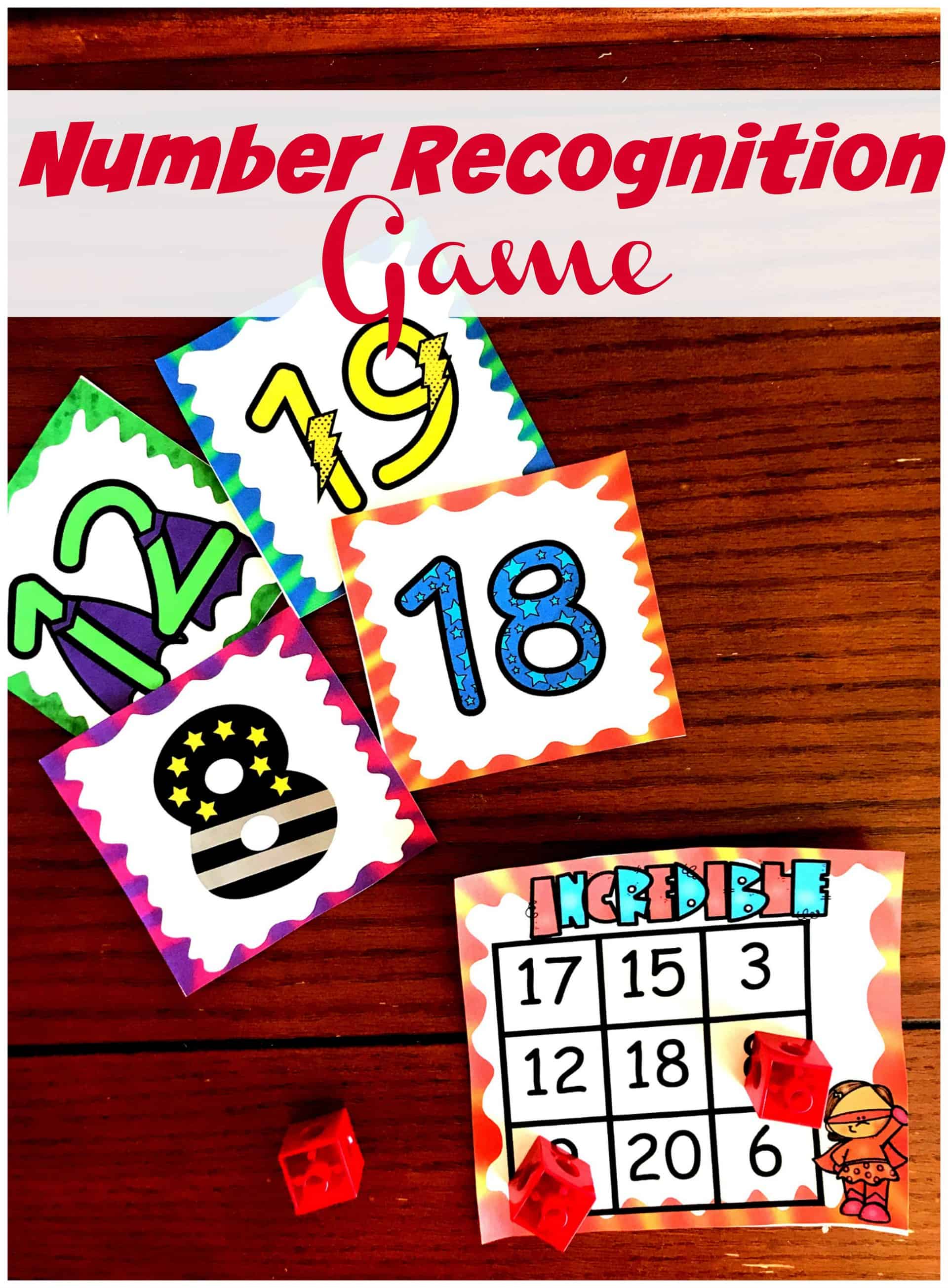 FREE Number Recognition Game For the Numbers 1 - 20