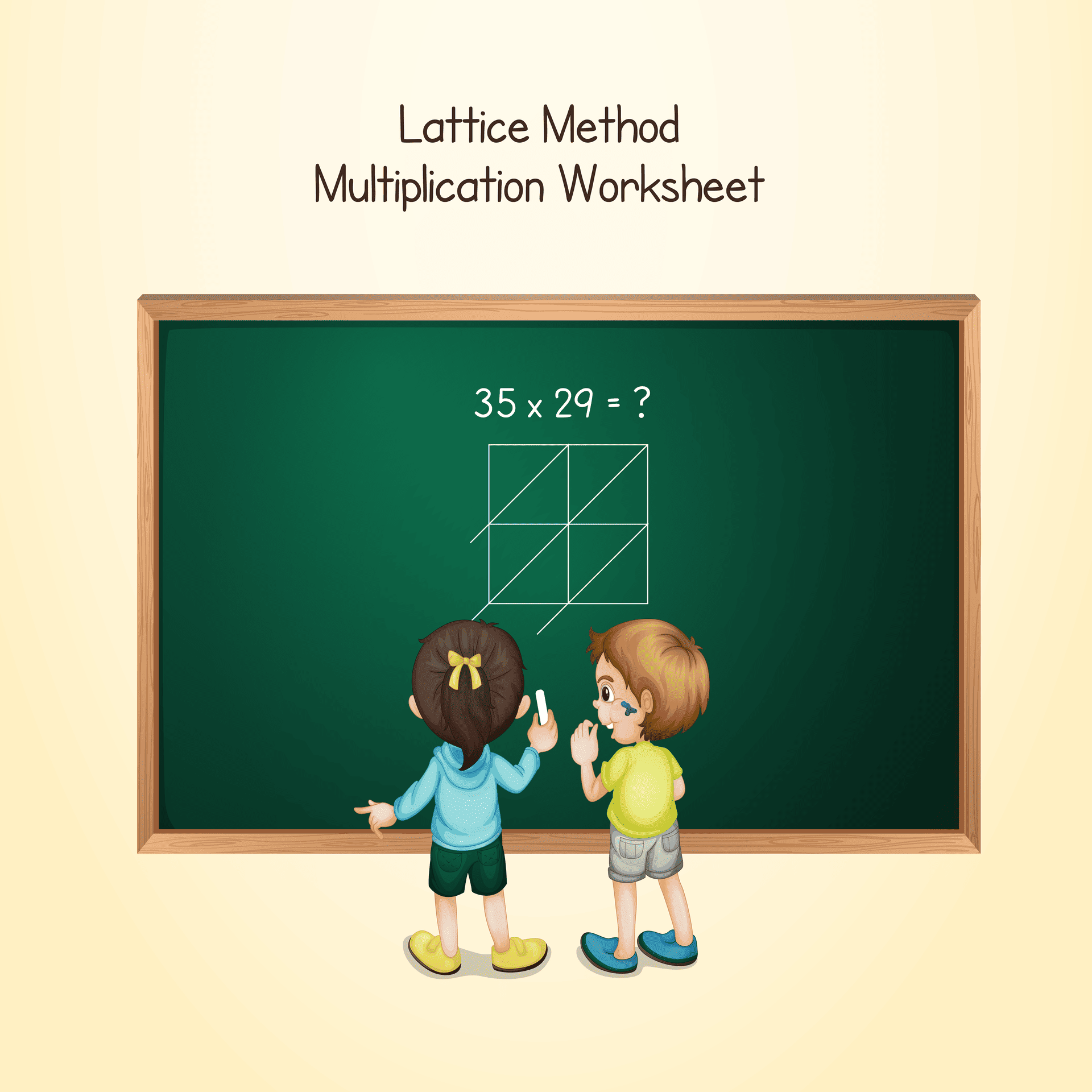 Lattice Method Multiplication Worksheet | Free Printable