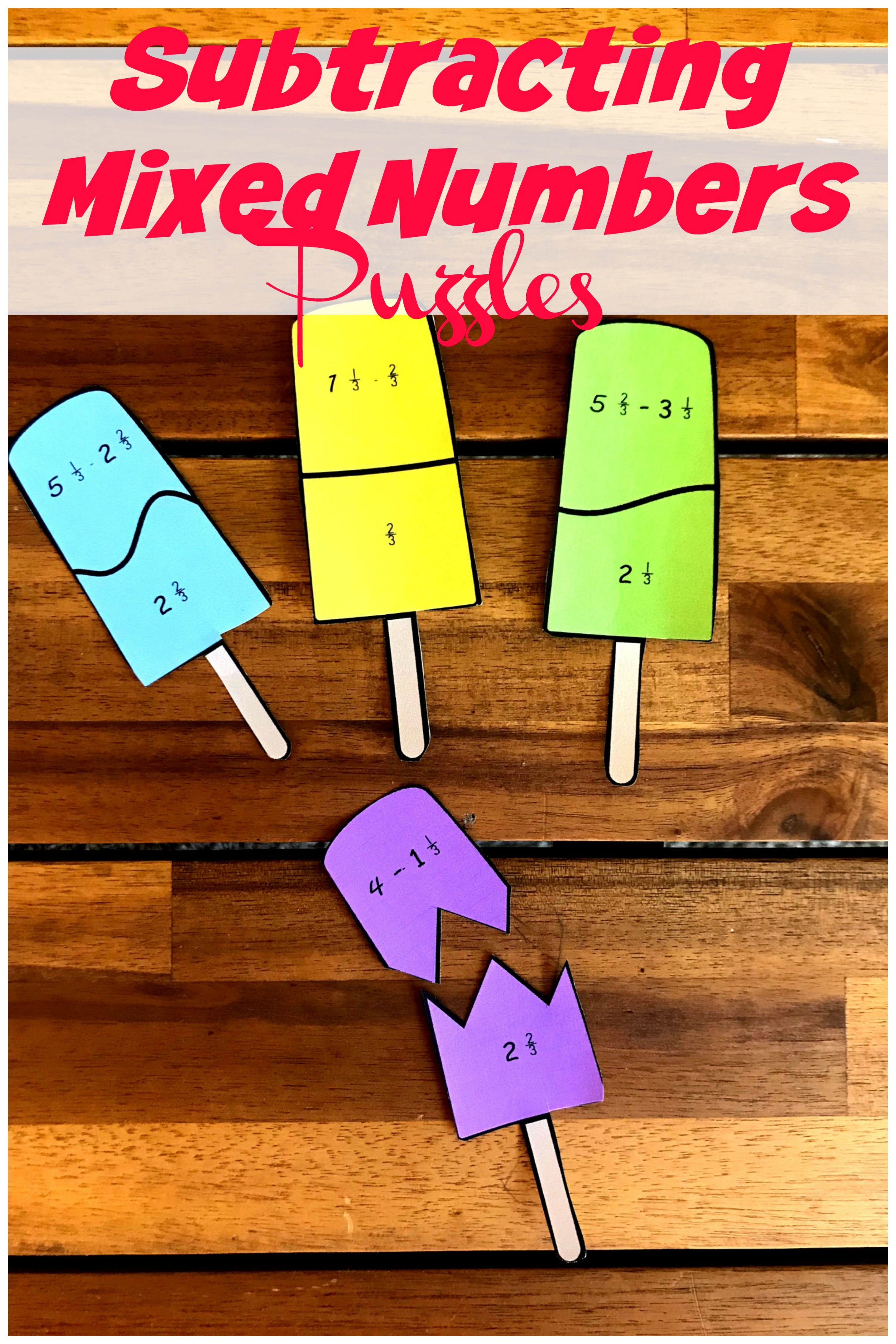 FREE Exciting Subtracting Mixed Numbers Activity