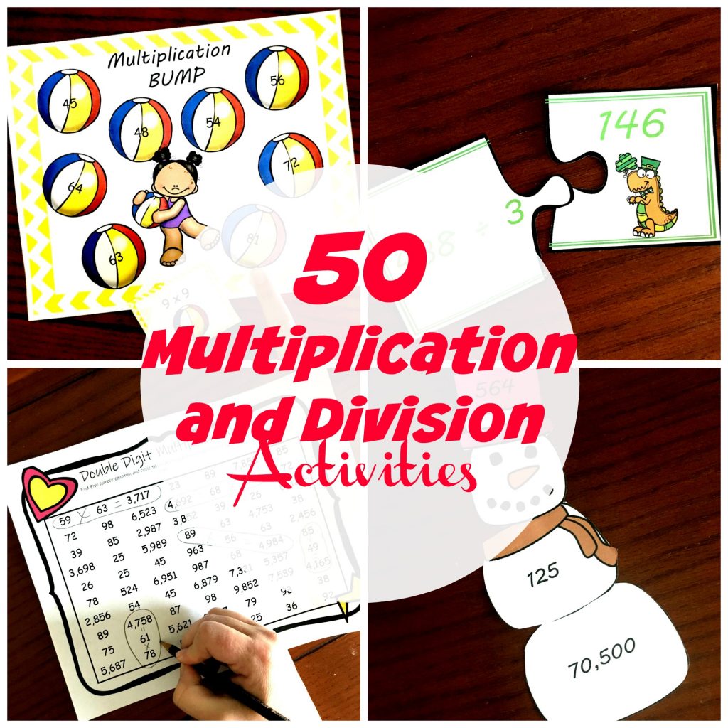 50 hands on multiplication and division activities free and fun