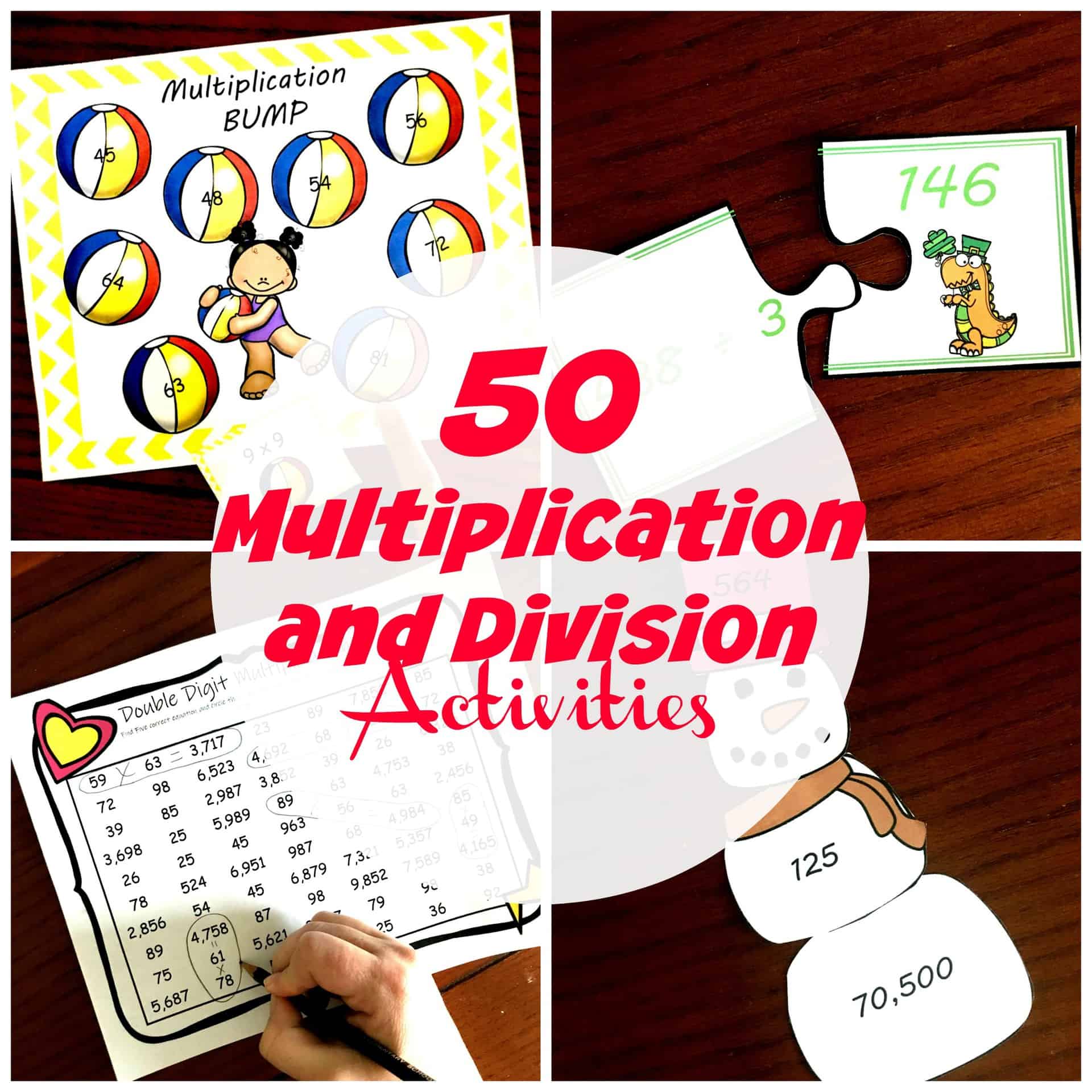 50 Hands On Multiplication and Division Activities | Free and Fun