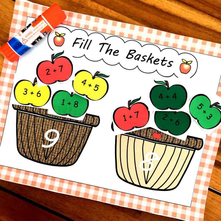 Addition within 10 Fall Activity | Sorting Expressions | Free Printable