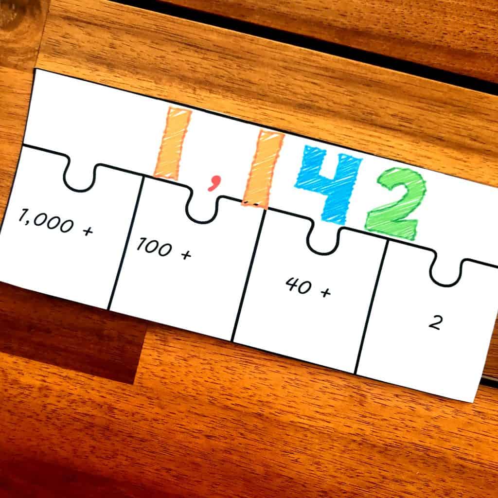 FREE Puzzles For An Expanded Form Activity