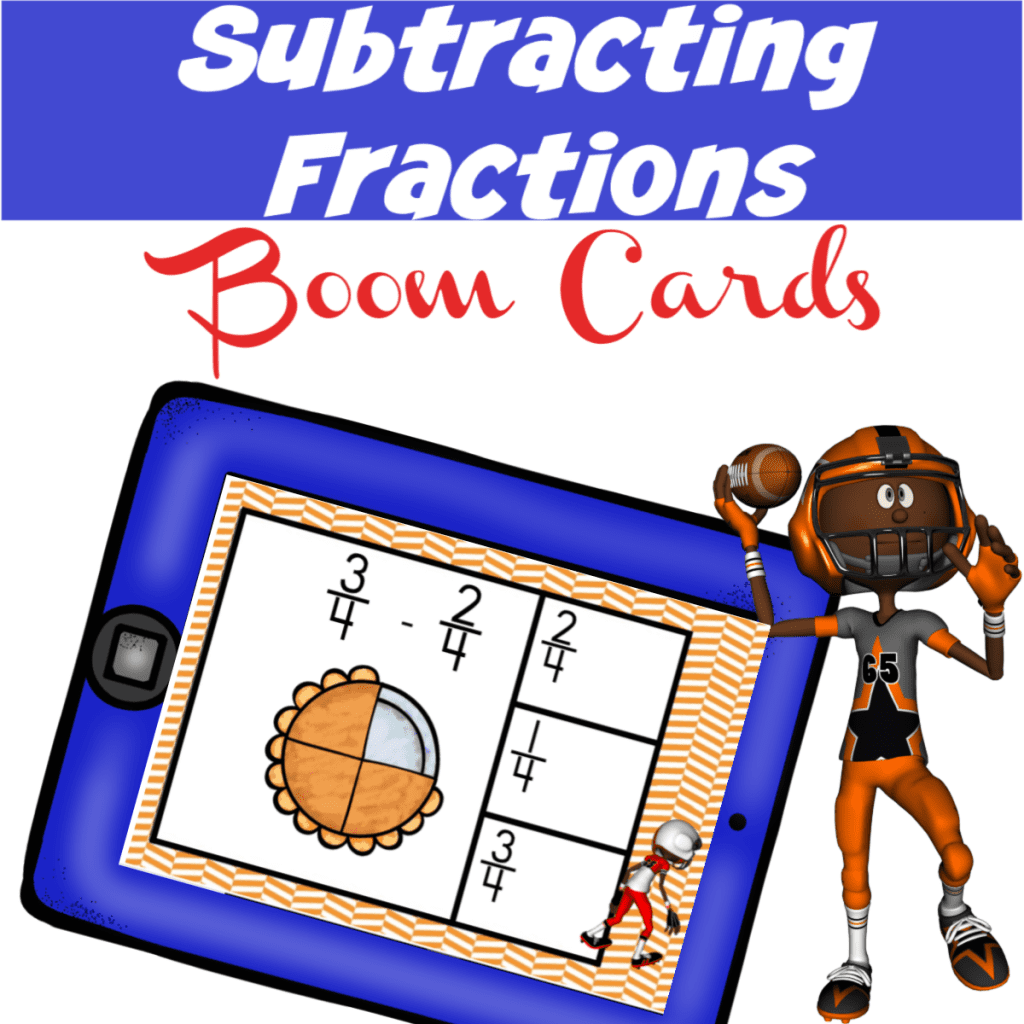 FREE Clip Cards for Subtracting Fractions With Common Denominators