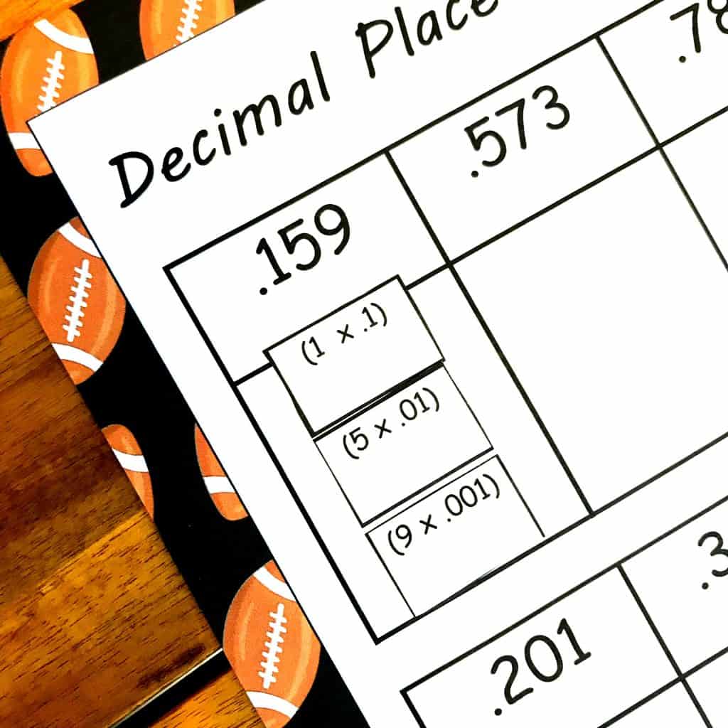 Free Cut and Paste Decimal Place Value Worksheets (Expanded Form)