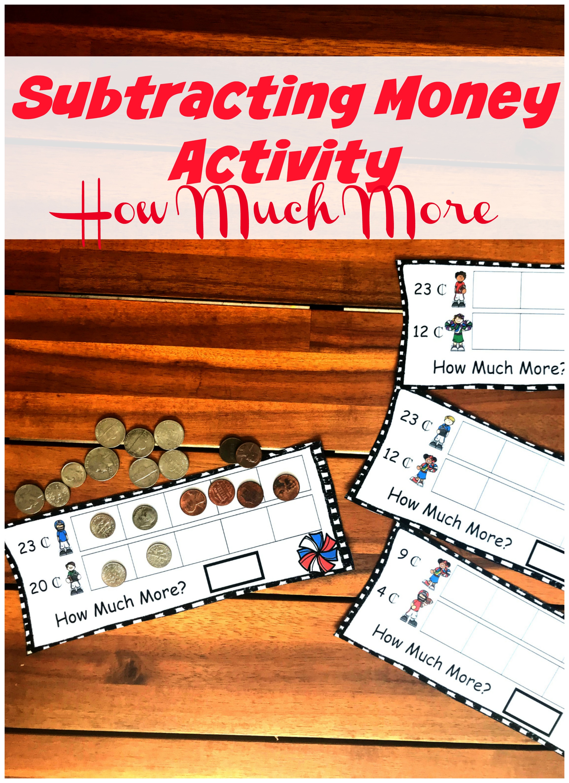 FREE Football Task Cards For Subtracting Money (Coins)