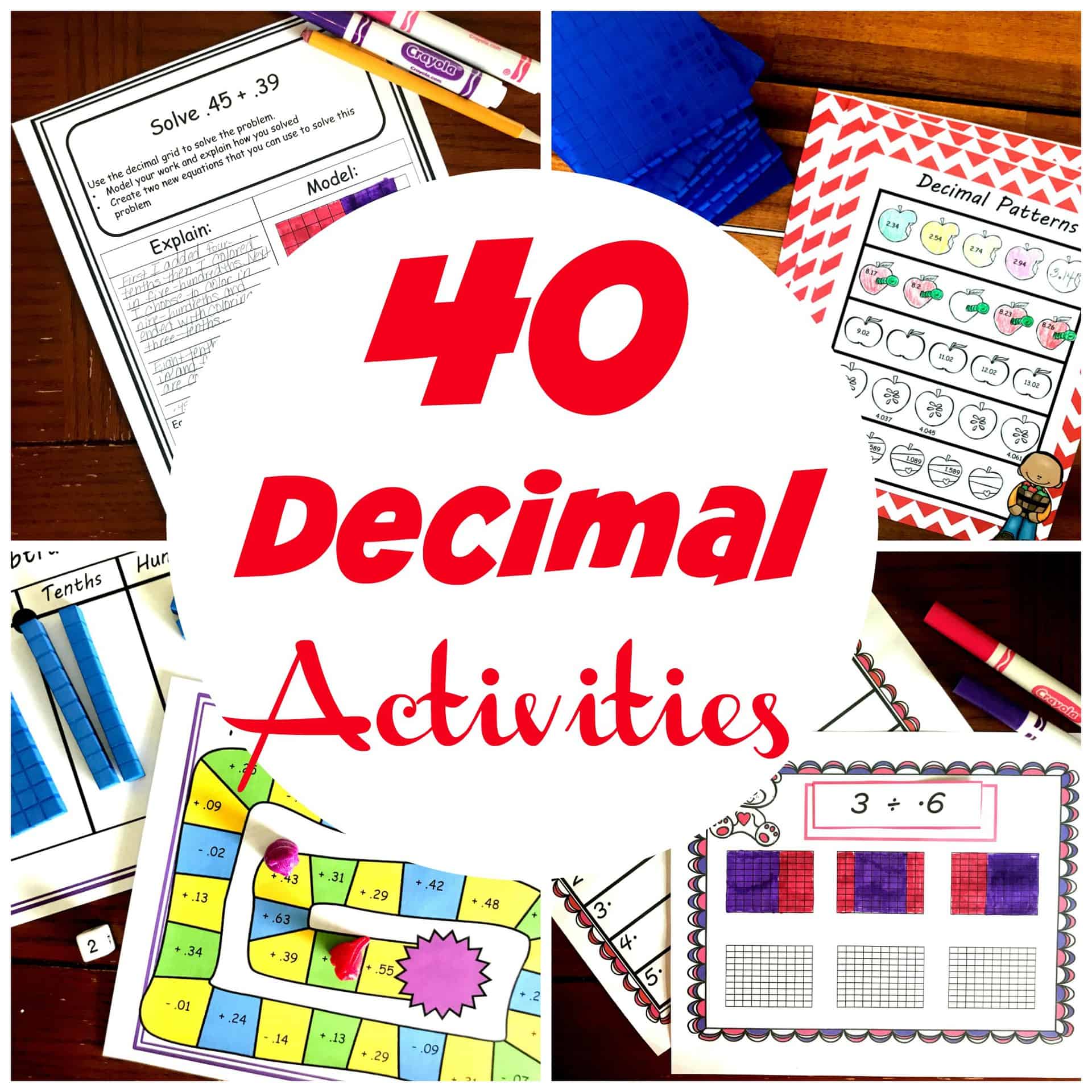 40 Decimal Activities | Free | Hands On | Fun