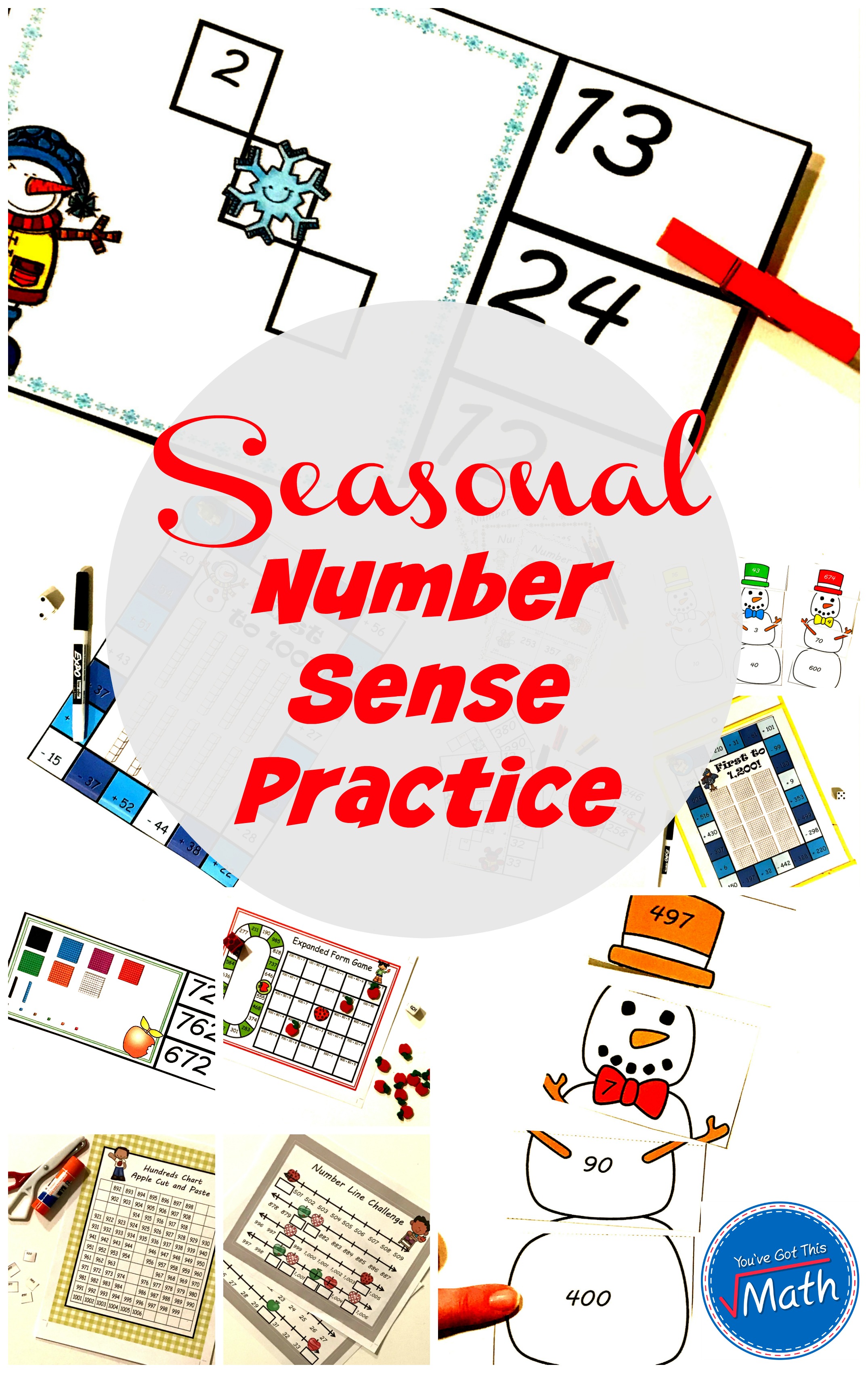 Hands- On And Fun Seasonal Number Sense Practice