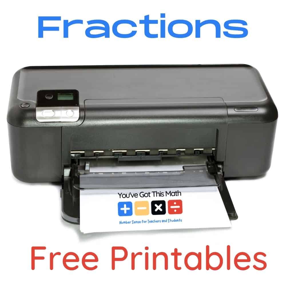 printables for fractions