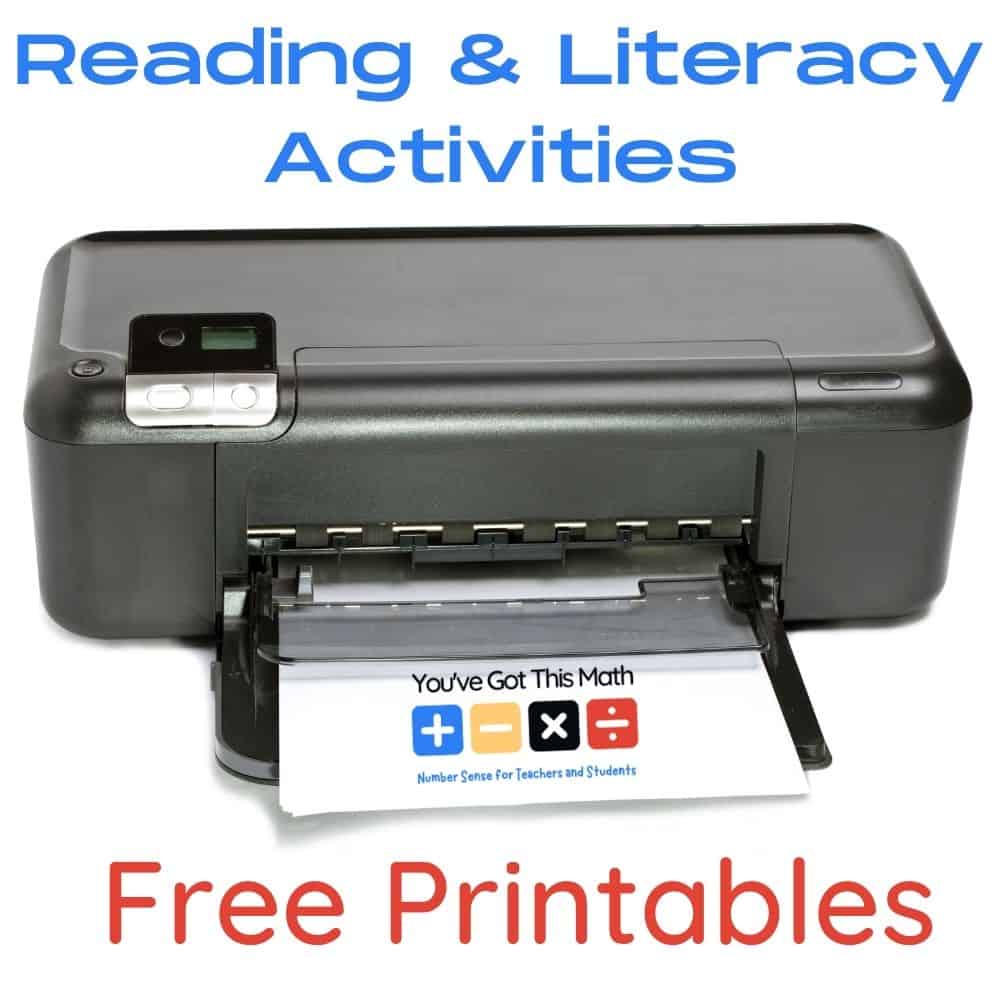 printables for reading literacy
