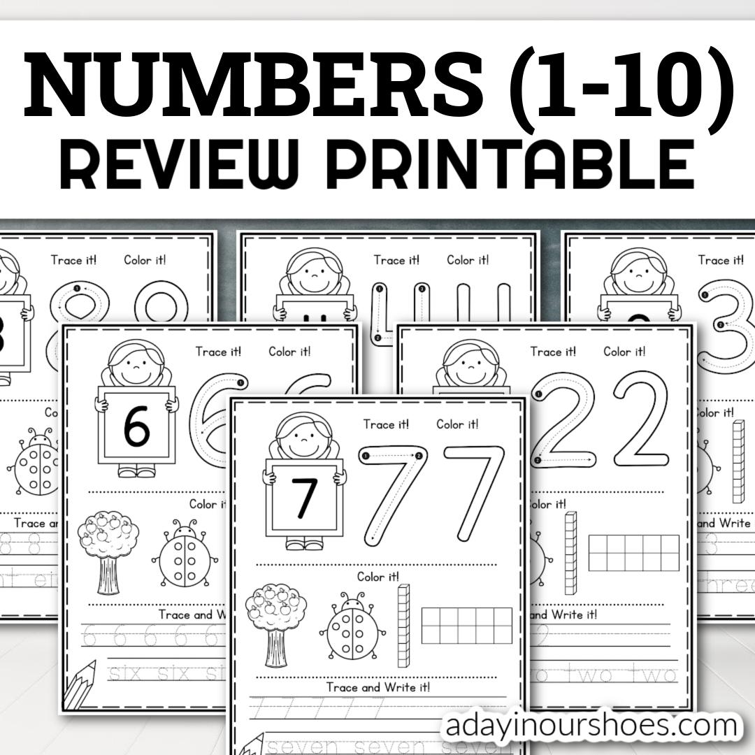 number tracing worksheets 1 10