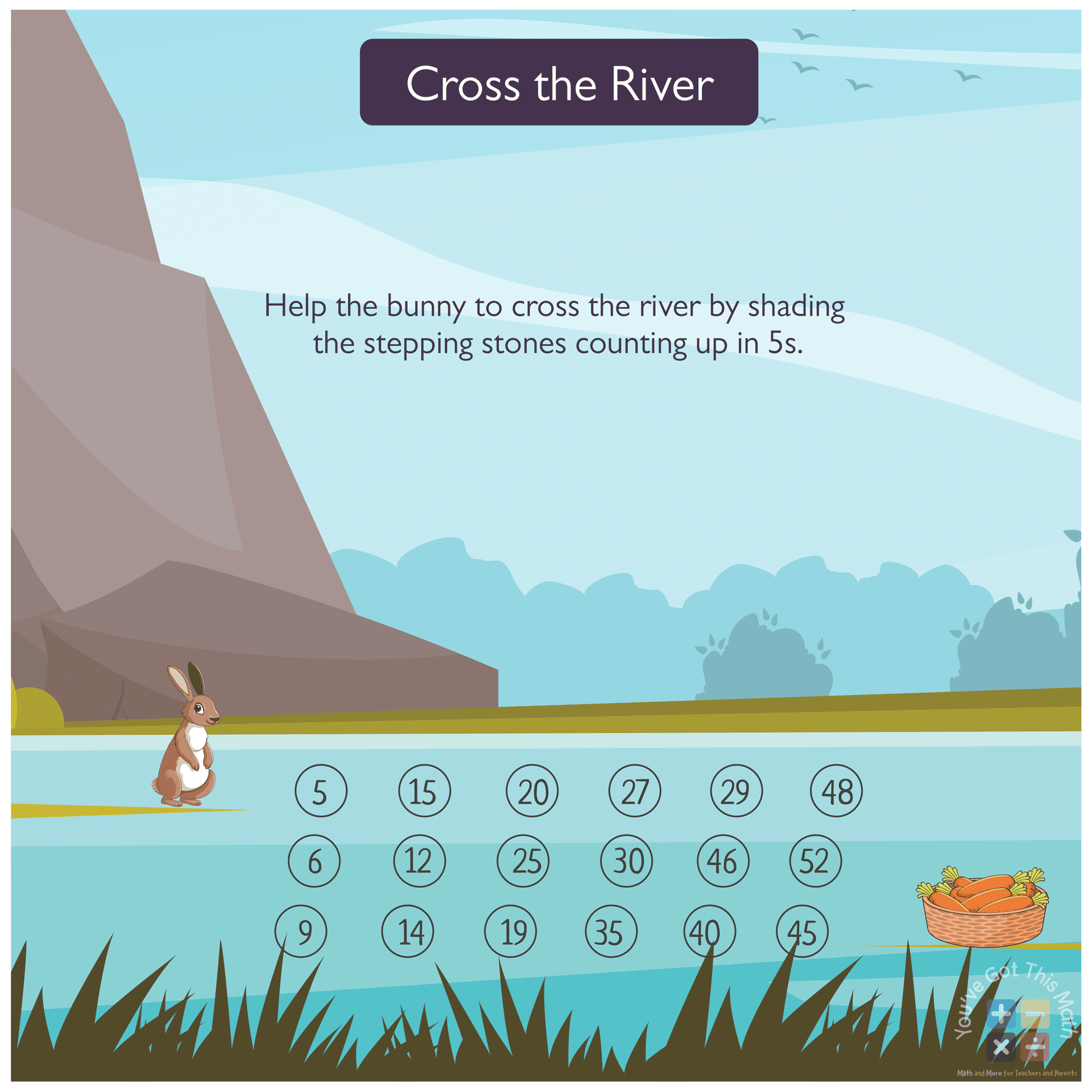 Cross the river counting by 5s