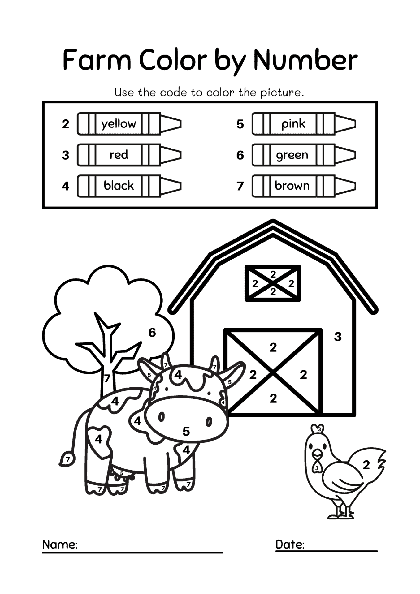 9 Sets of Farm Coloring Pages | Free | Farm and Animals | Worksheets