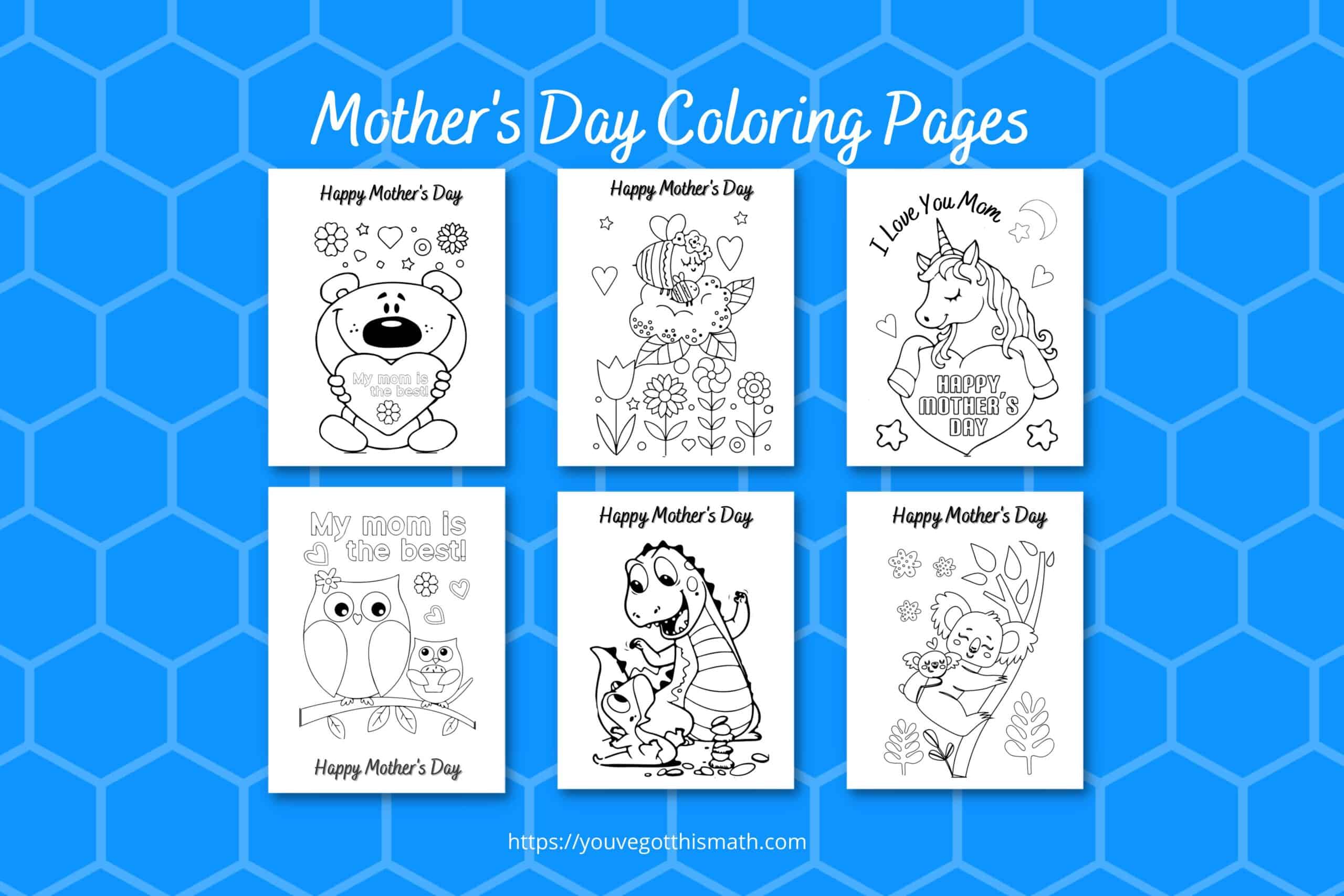 6 Mother’s Day Coloring Pages | Free | Printable