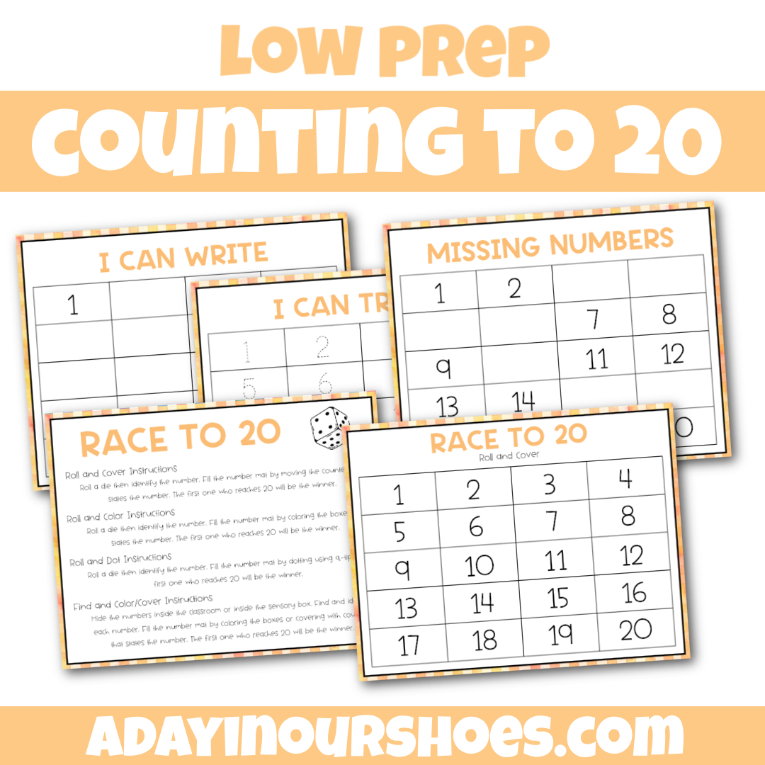 counting to 20 worksheets free no prep printable activities