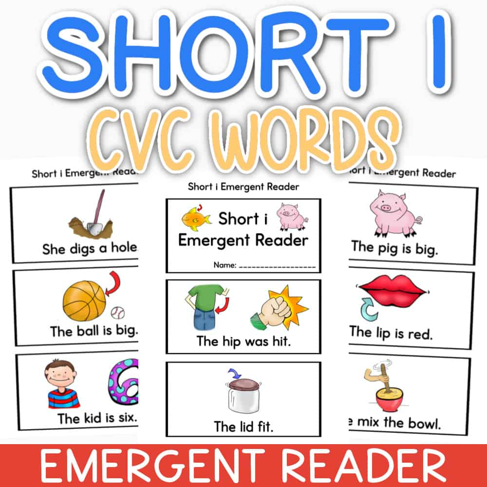 Short i Sounds | CVC Words | Free PDF Emergent Reader