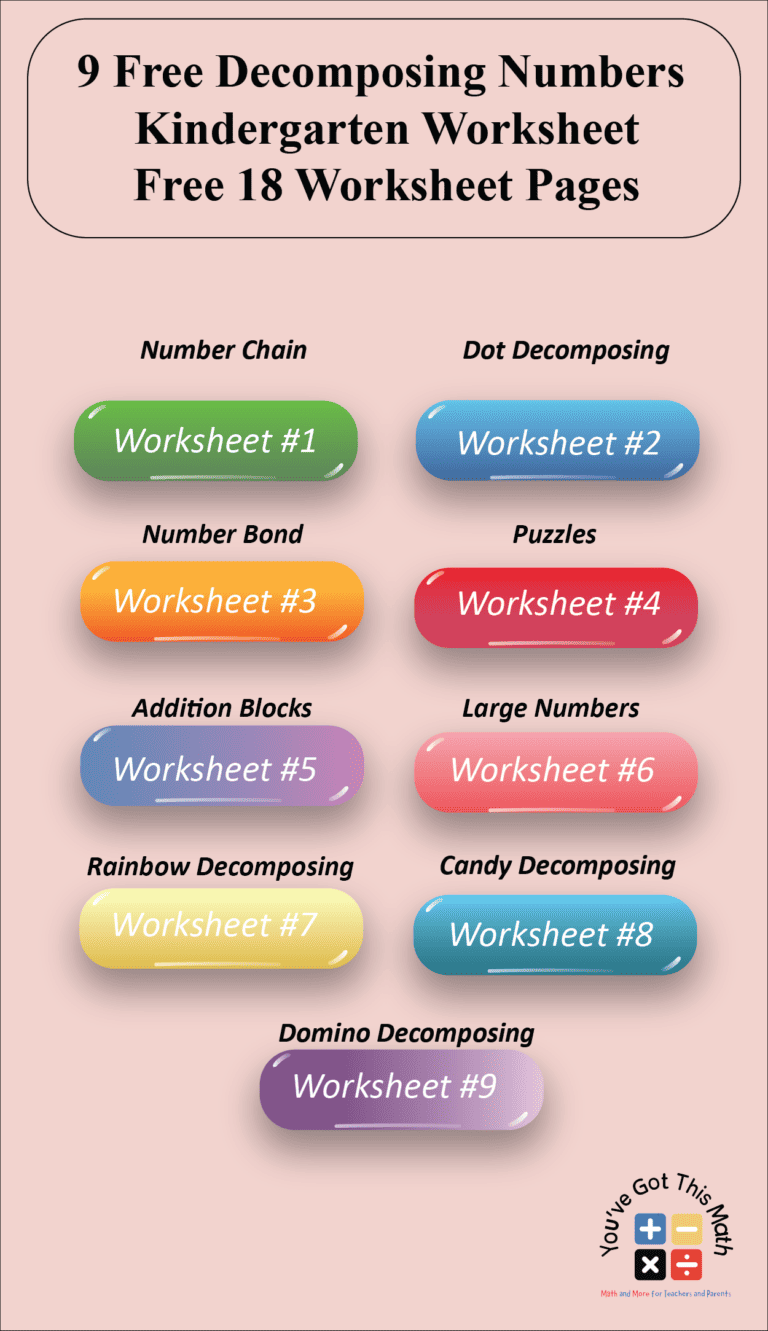 9 Free Decomposing Numbers Kindergarten Worksheet