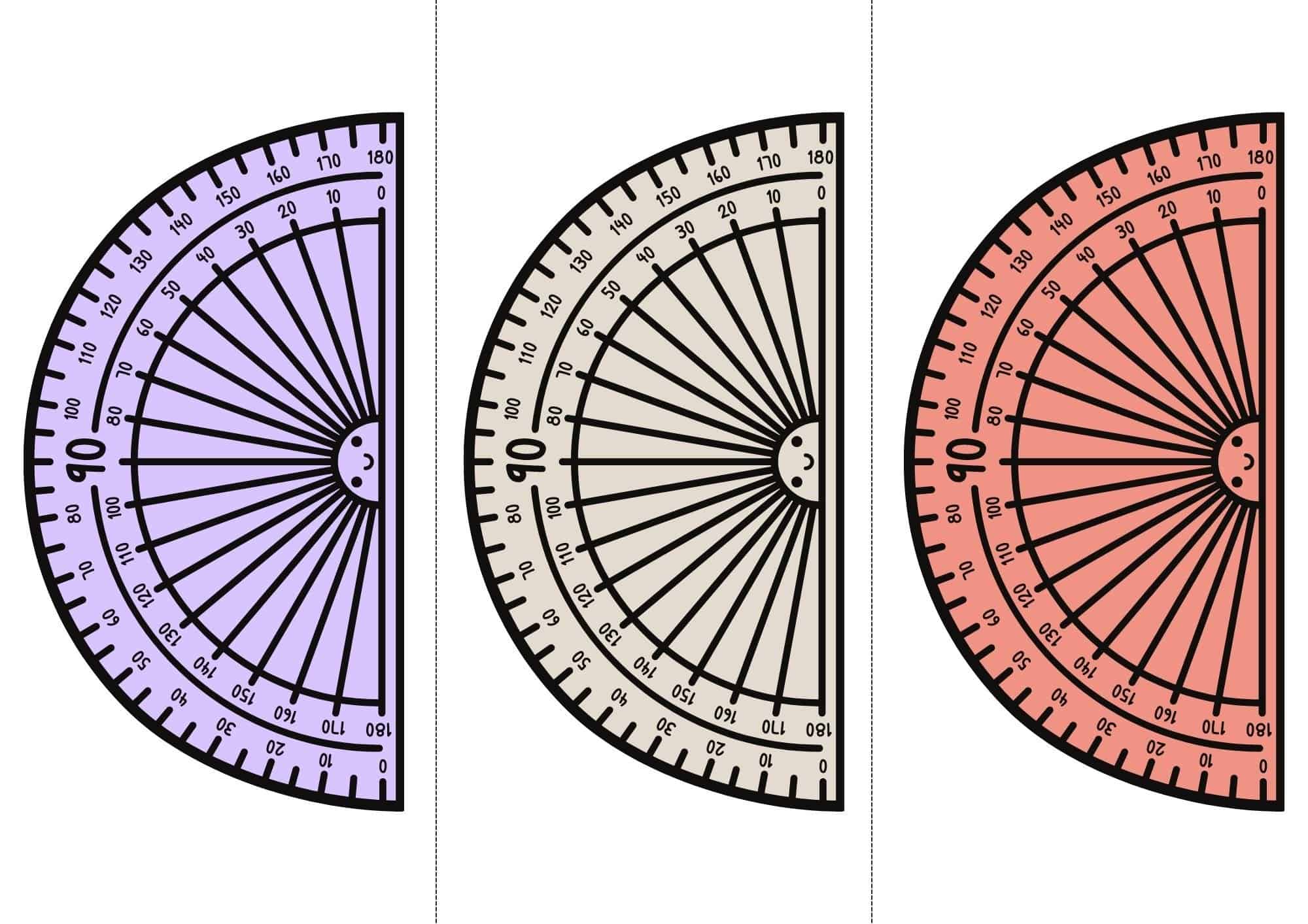 Free Printable Protractor | Measuring Angles Worksheets | PDF