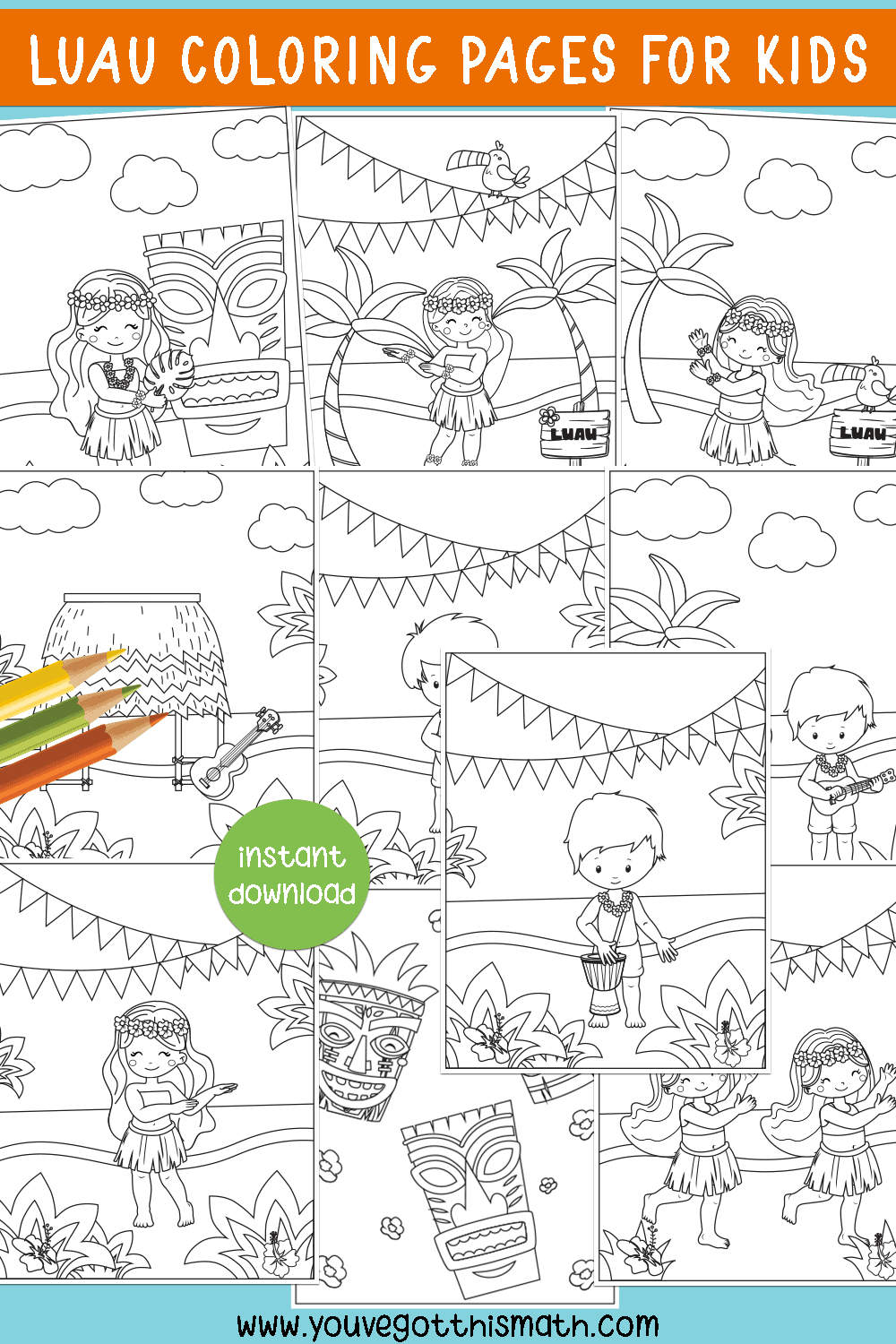 Luau Coloring Pages | Free | PDF