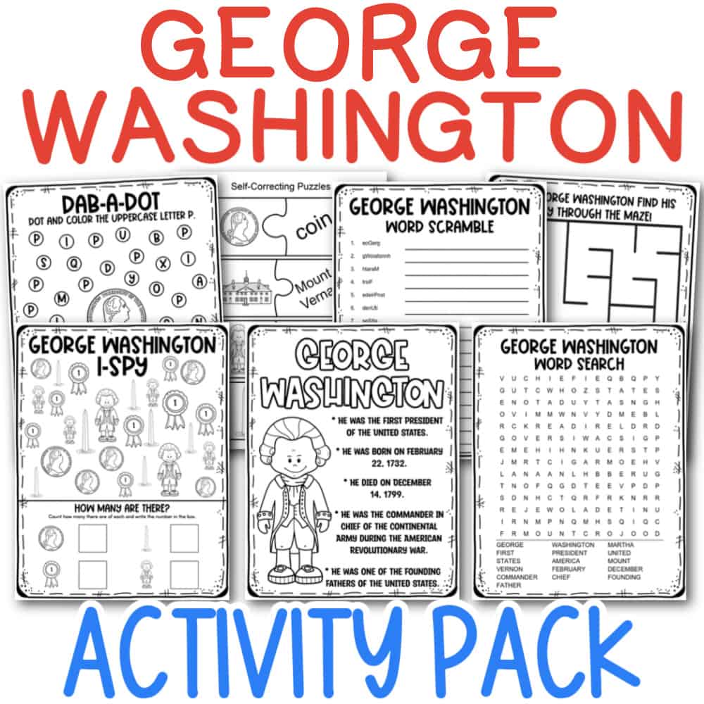 Free Printable George Washington Activity Pack | 5 Fascinating Facts