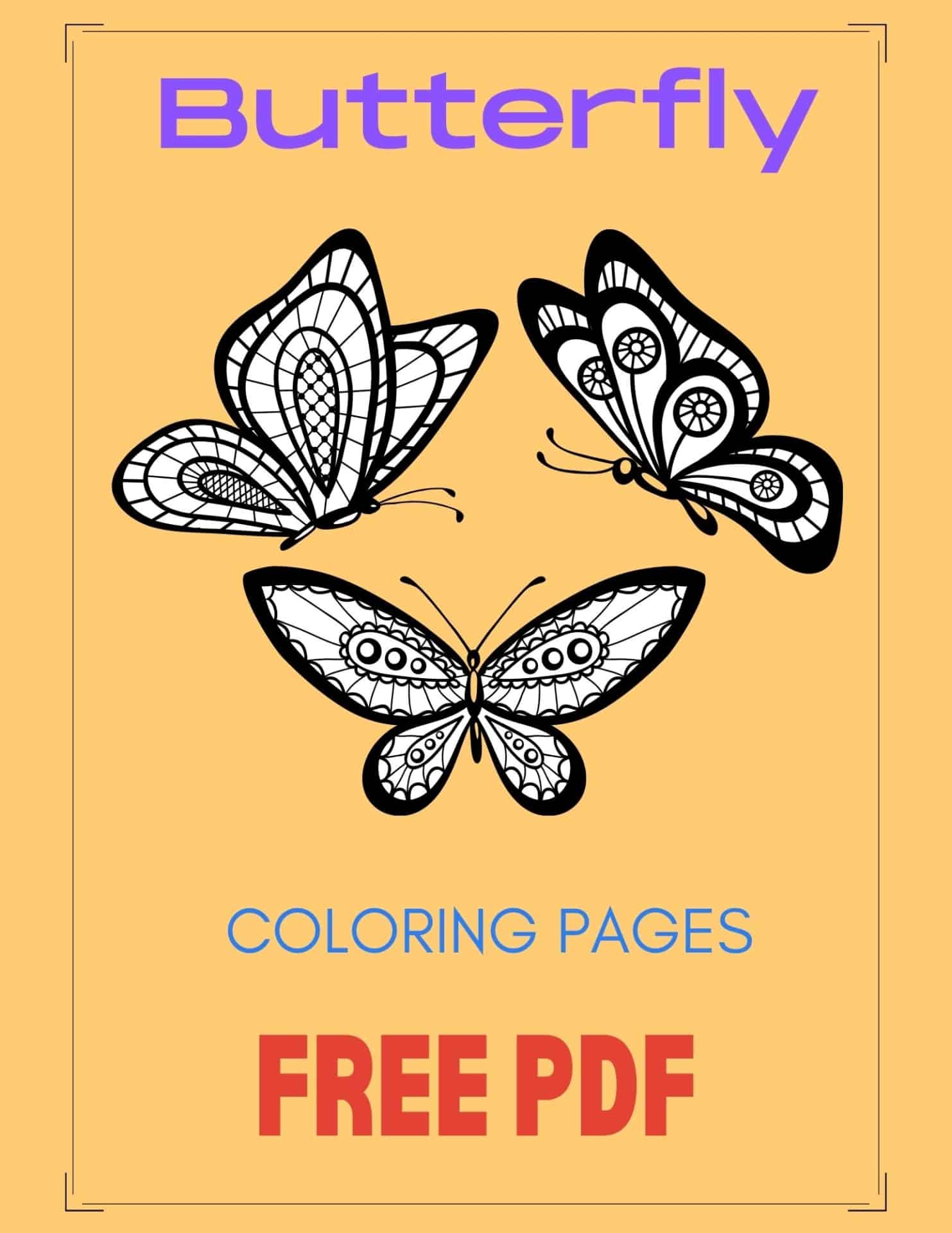 butterfly coloring pages addition