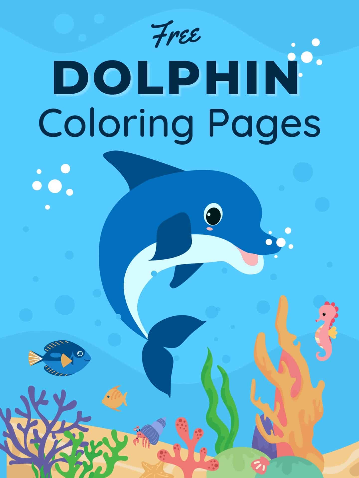 33 Free Dolphin Coloring Pages PDF Printable All Ages