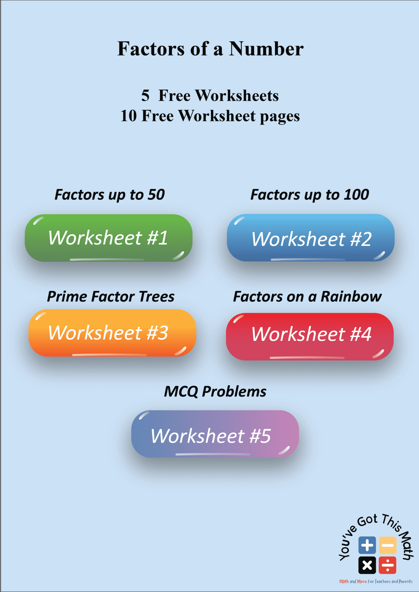 Factors of a Number | Free Worksheets