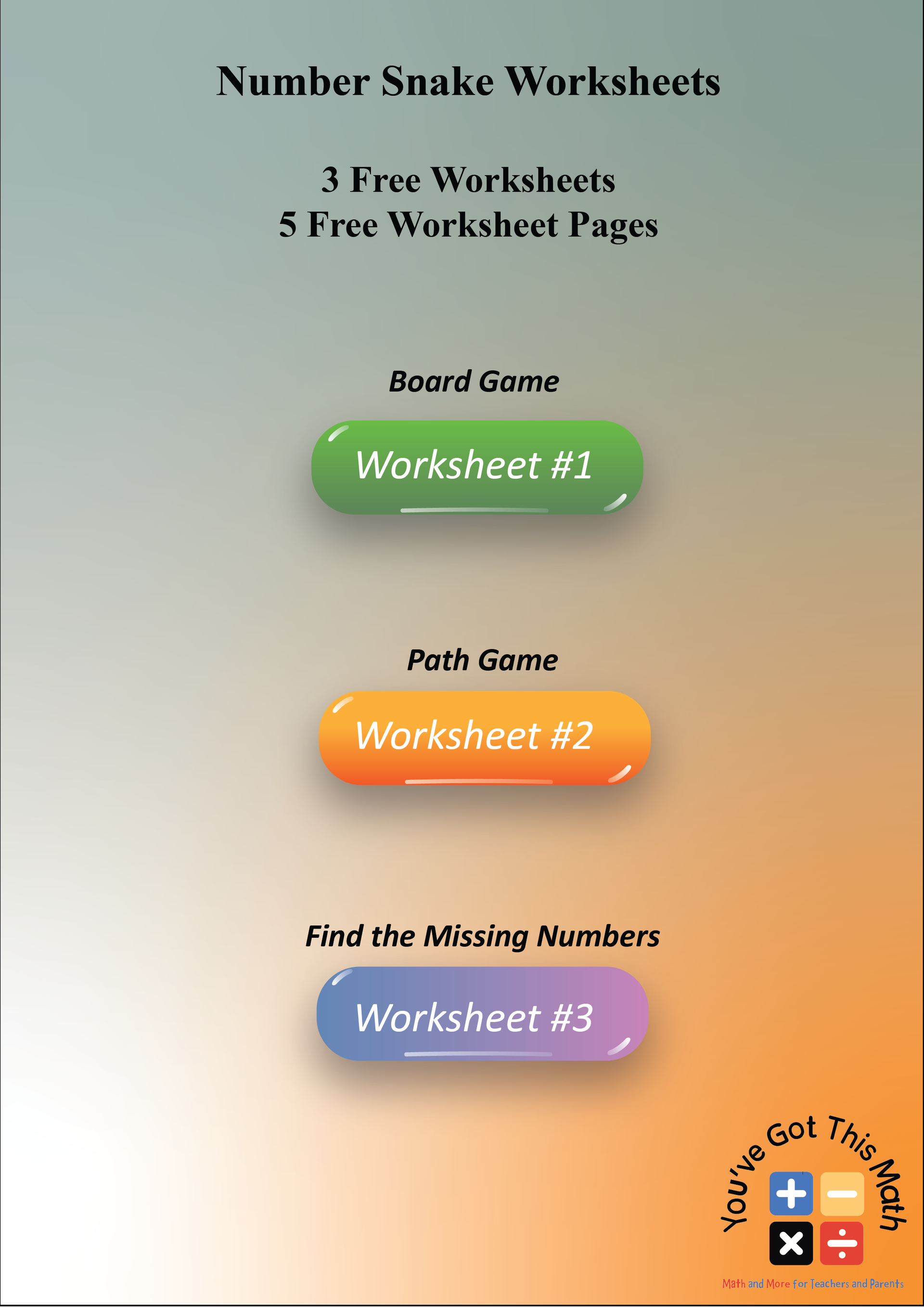 Number Snake Worksheets