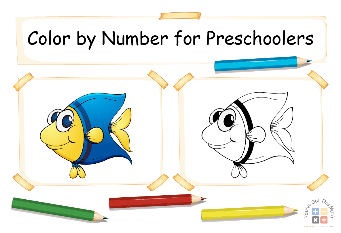 10 Free Worksheets for Color by Number for Preschoolers