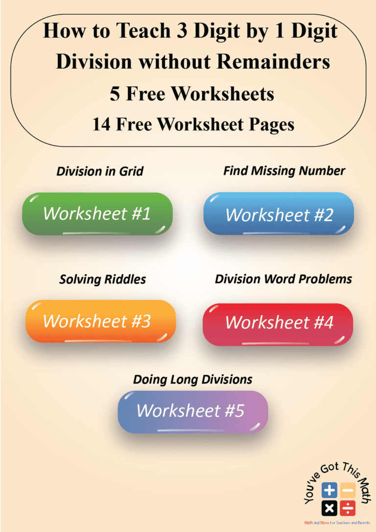 How to Teach 3 Digit by 1 Digit Division without Remainders | 5 Free ...
