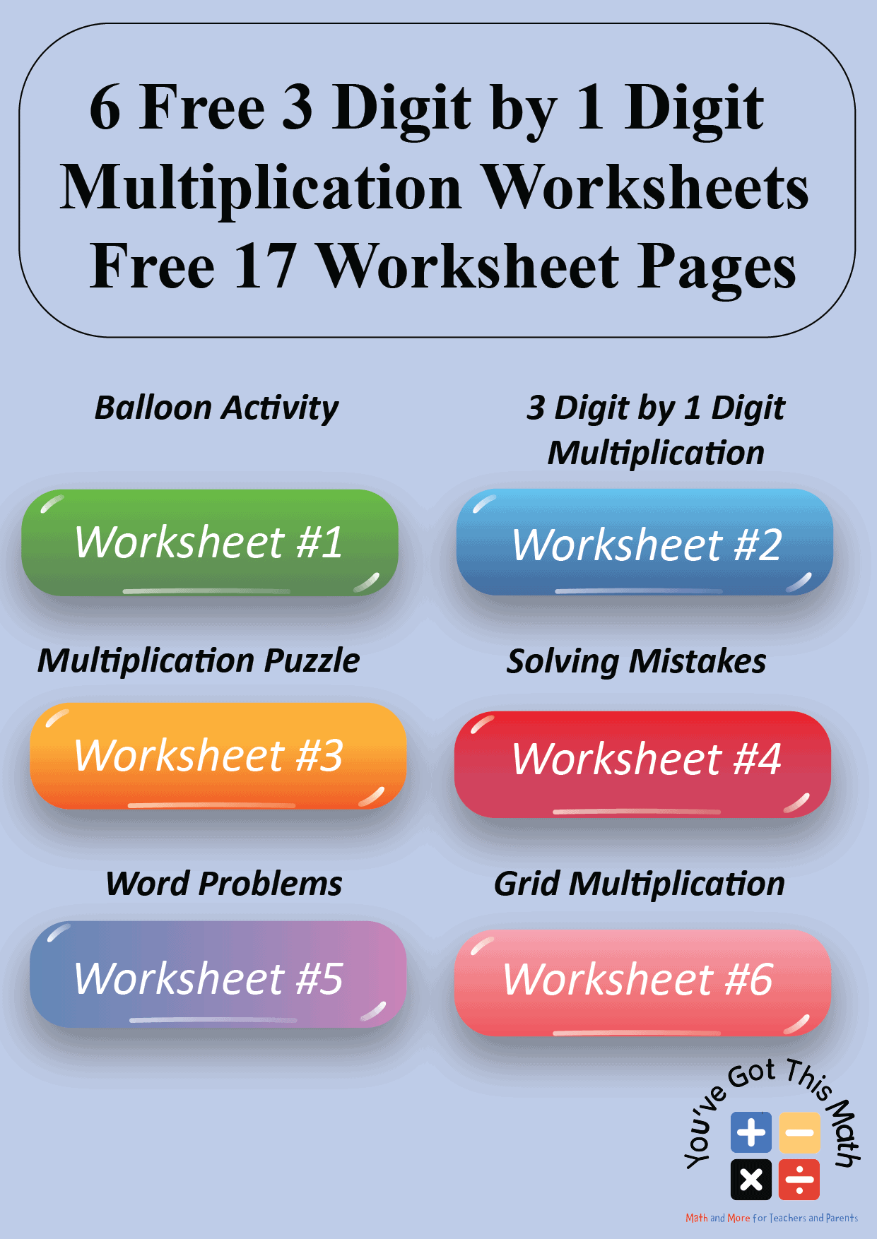By 1 Multiplication Worksheets