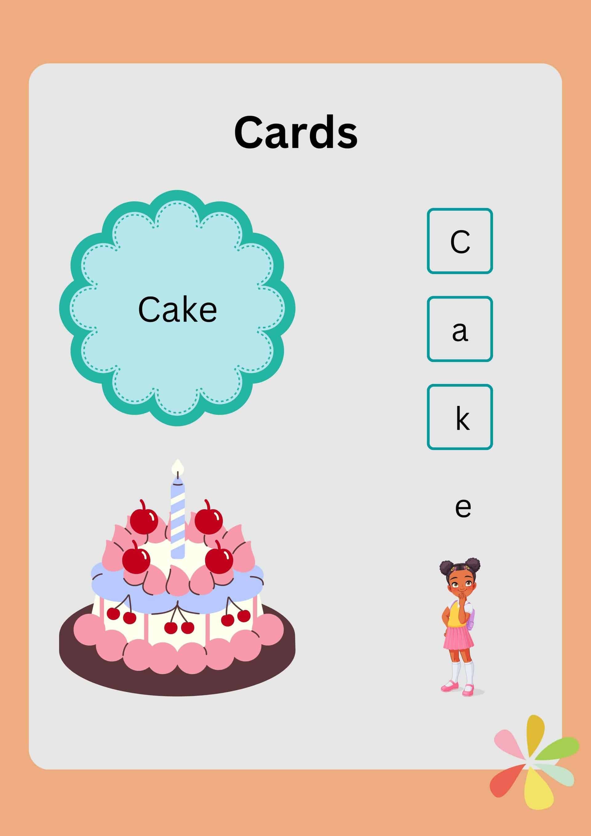 Using cards to understand CVCe words with pictures