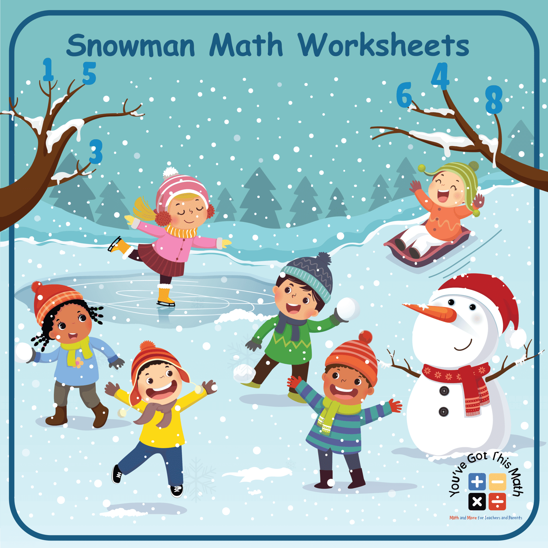 5 Snowman Math Worksheets | Fun Activities