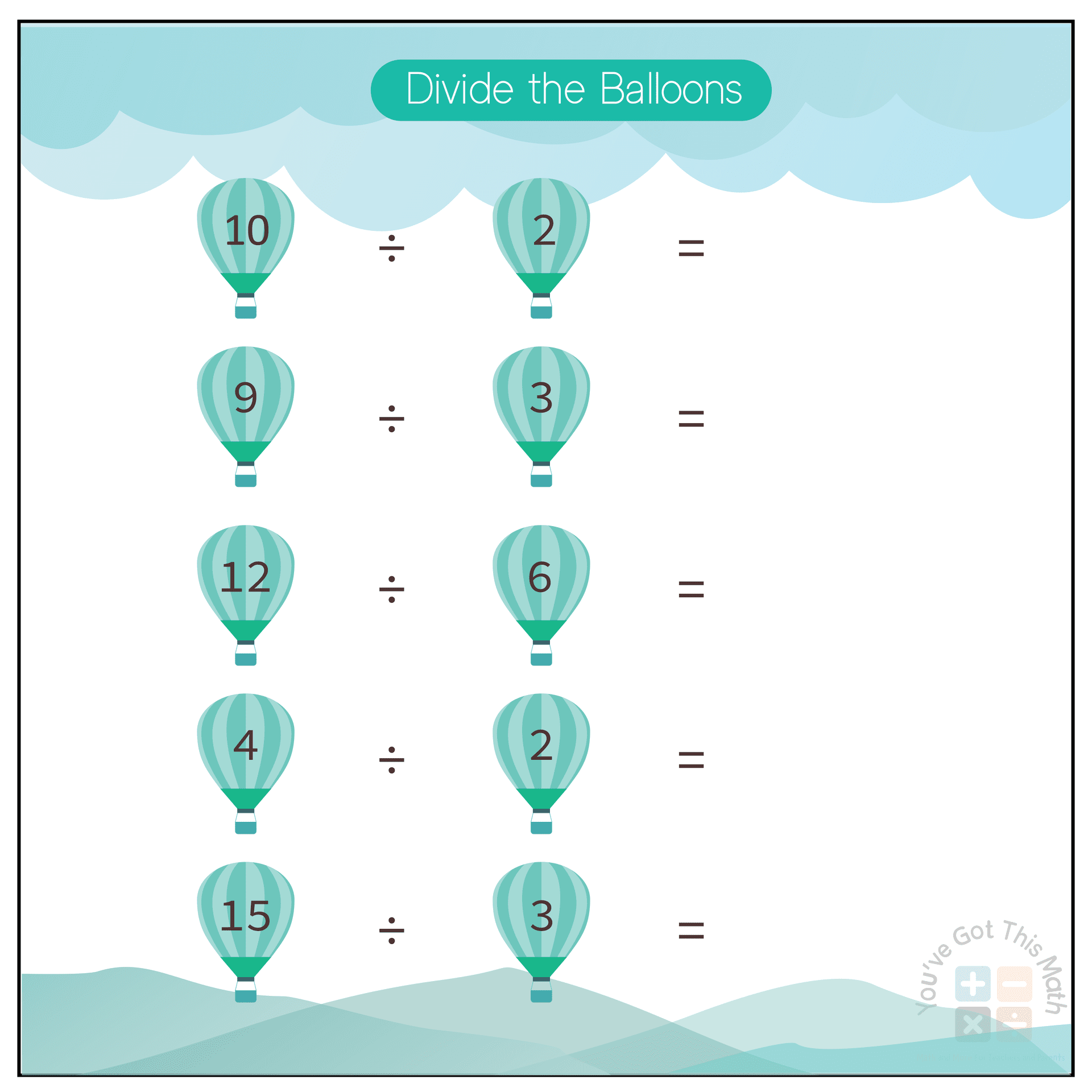 Solving Division Problems Regarding Hot Air Balloon