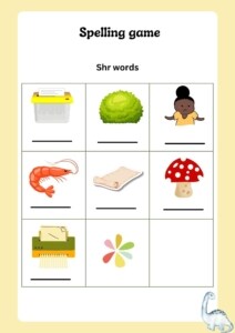 Shr Words Examples | 5 Fun Game | Free Printables