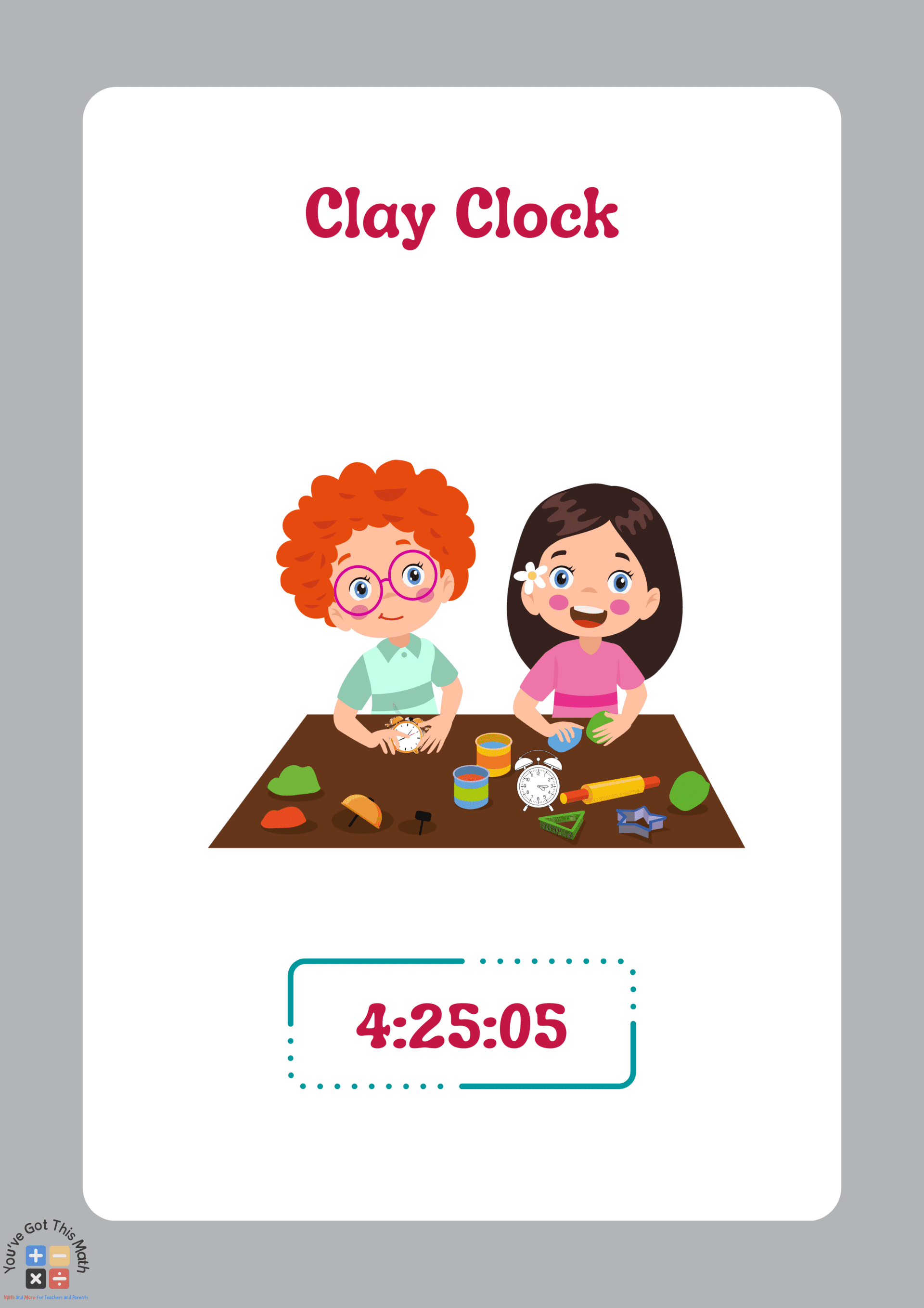 making clay clock to describe Telling Time Coloring Worksheets