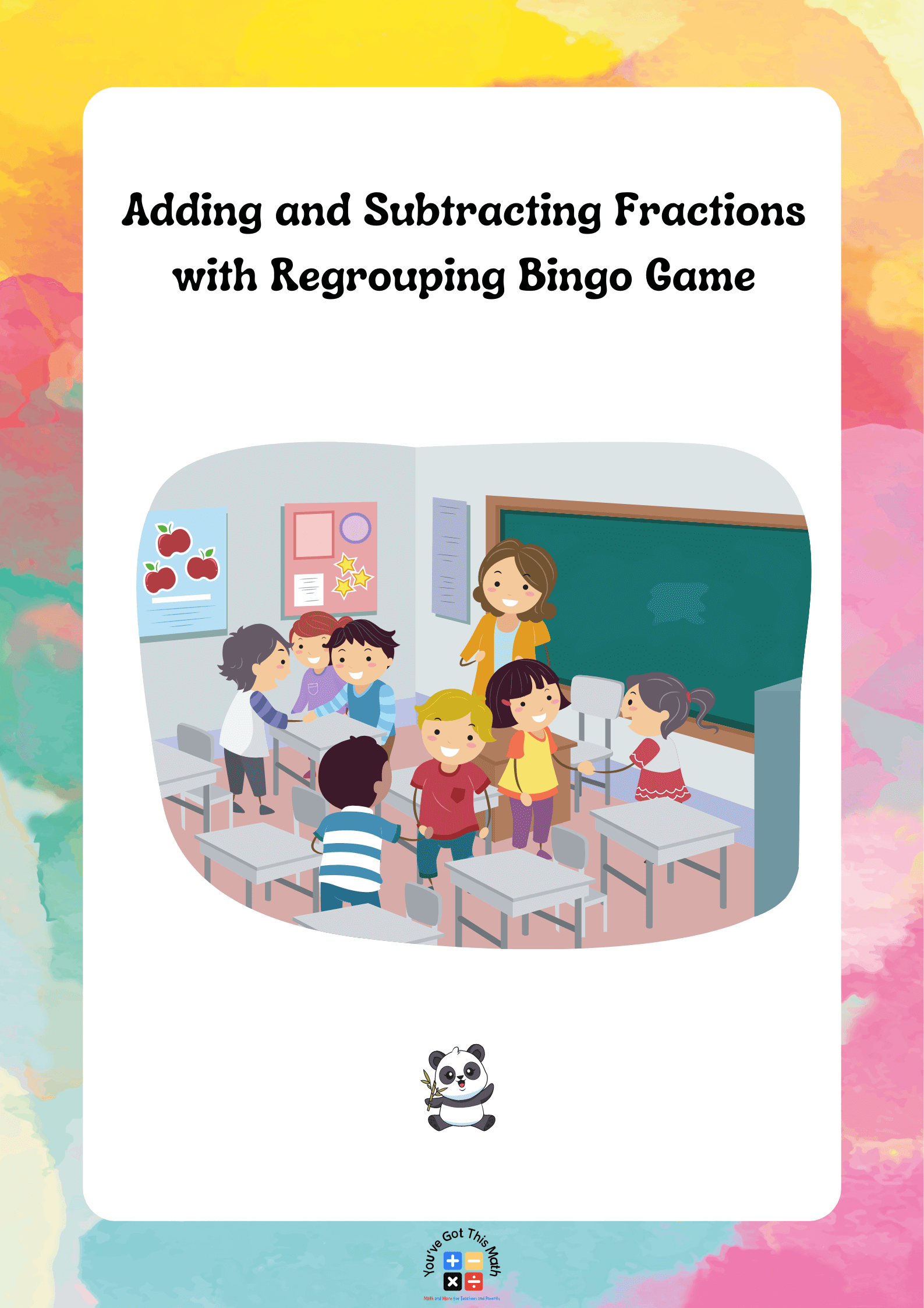 Free Adding and Subtracting Fractions with Regrouping Worksheet