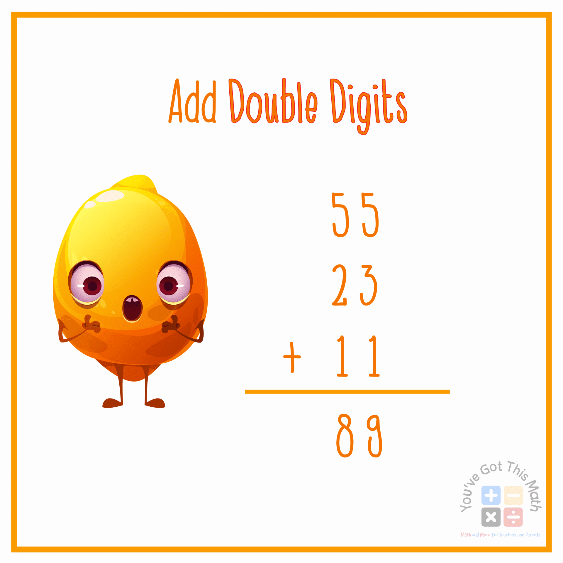 Add double digits for adding with 3 addends