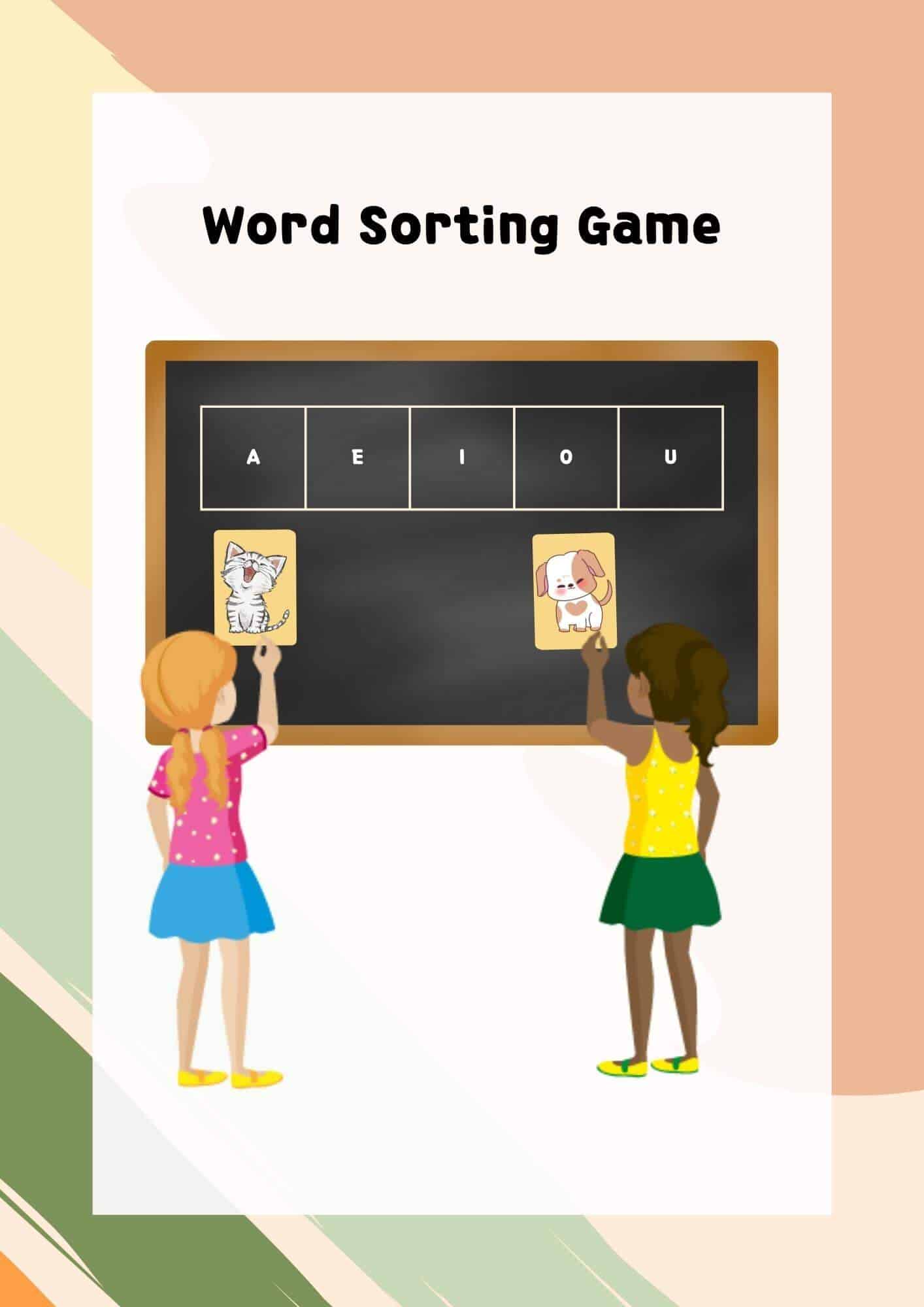 CVC Short Vowel word Sorting Games