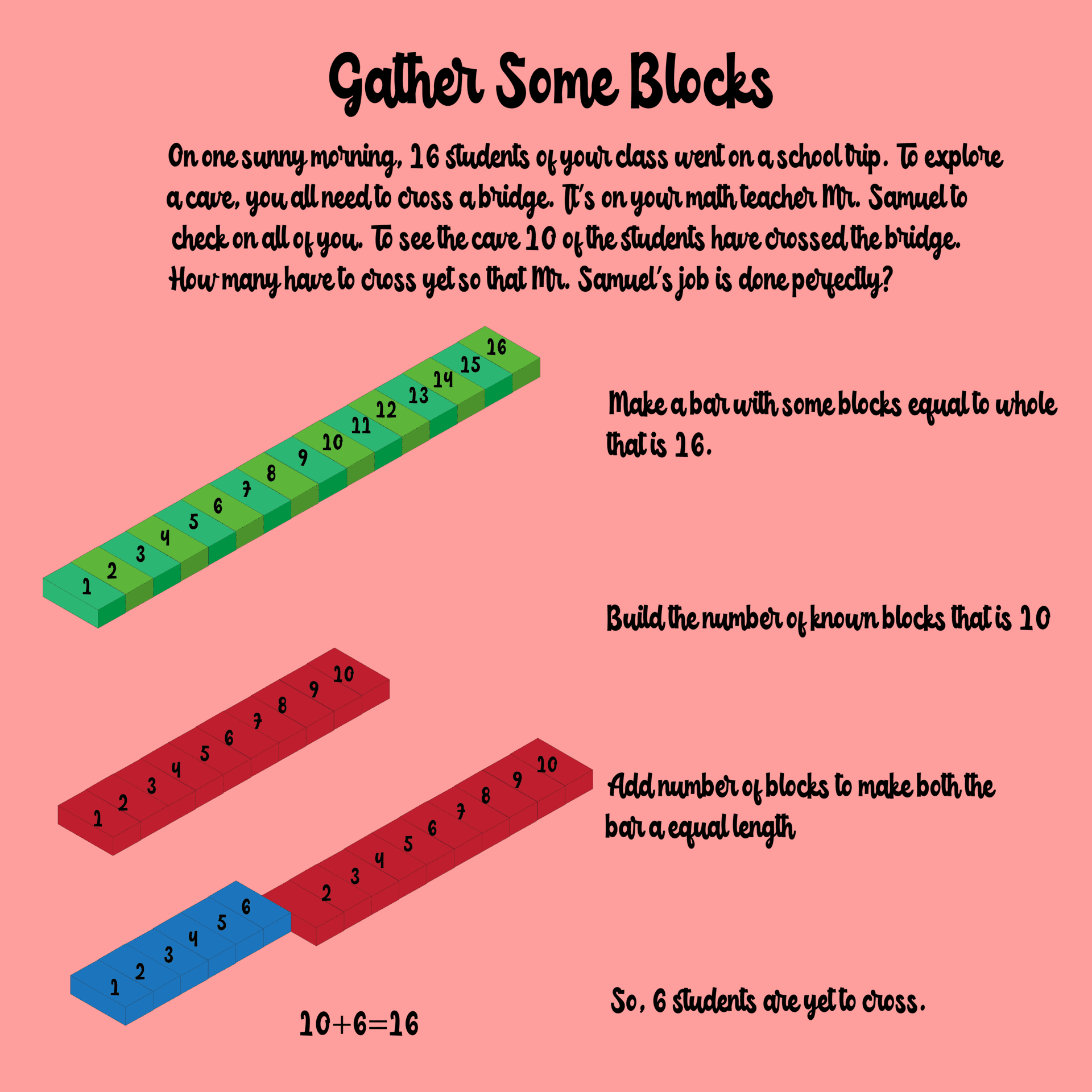 Comparing Two Bars with Equal Amount of Blocks 