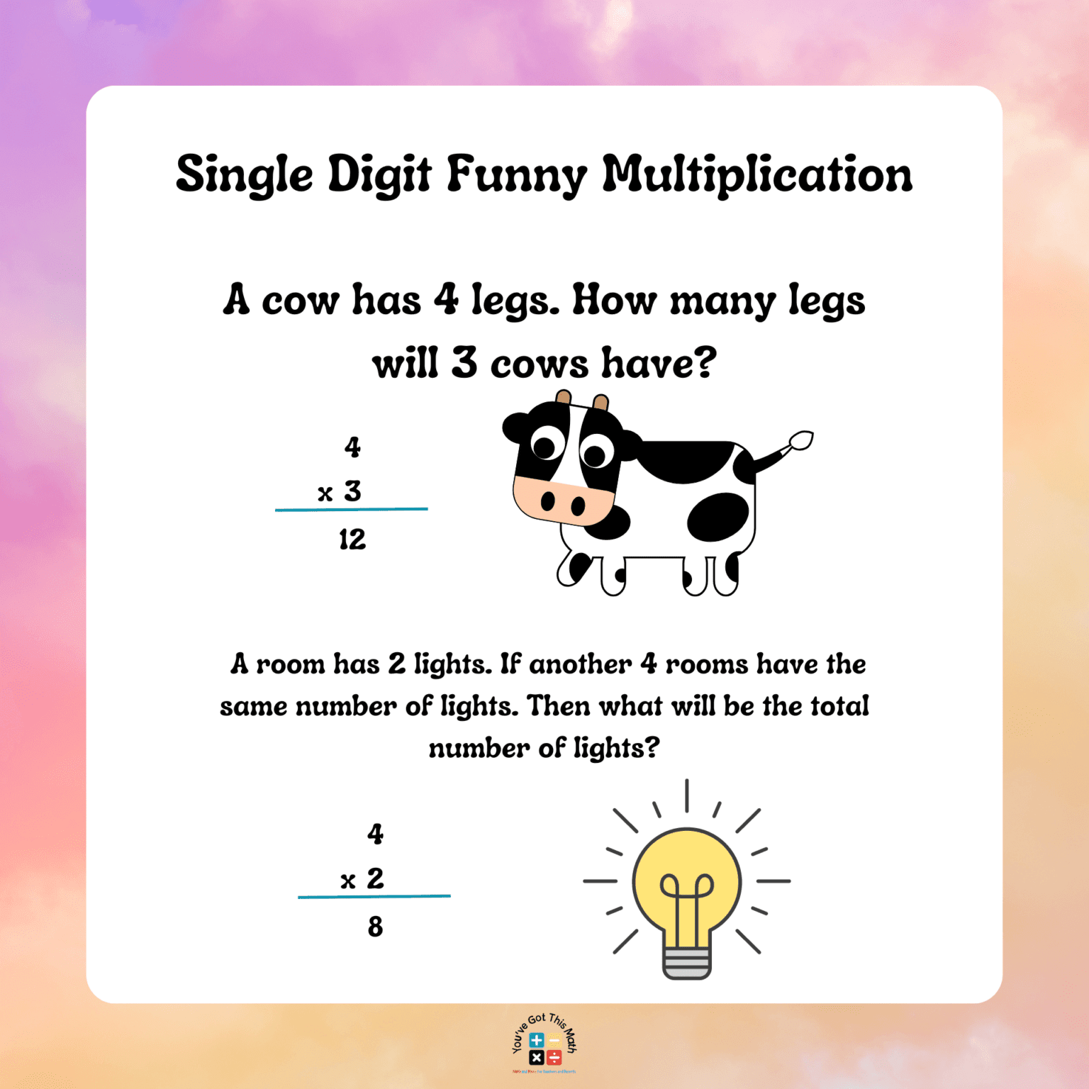 Multi Digit Multiplication Word Problems | Free Worksheet
