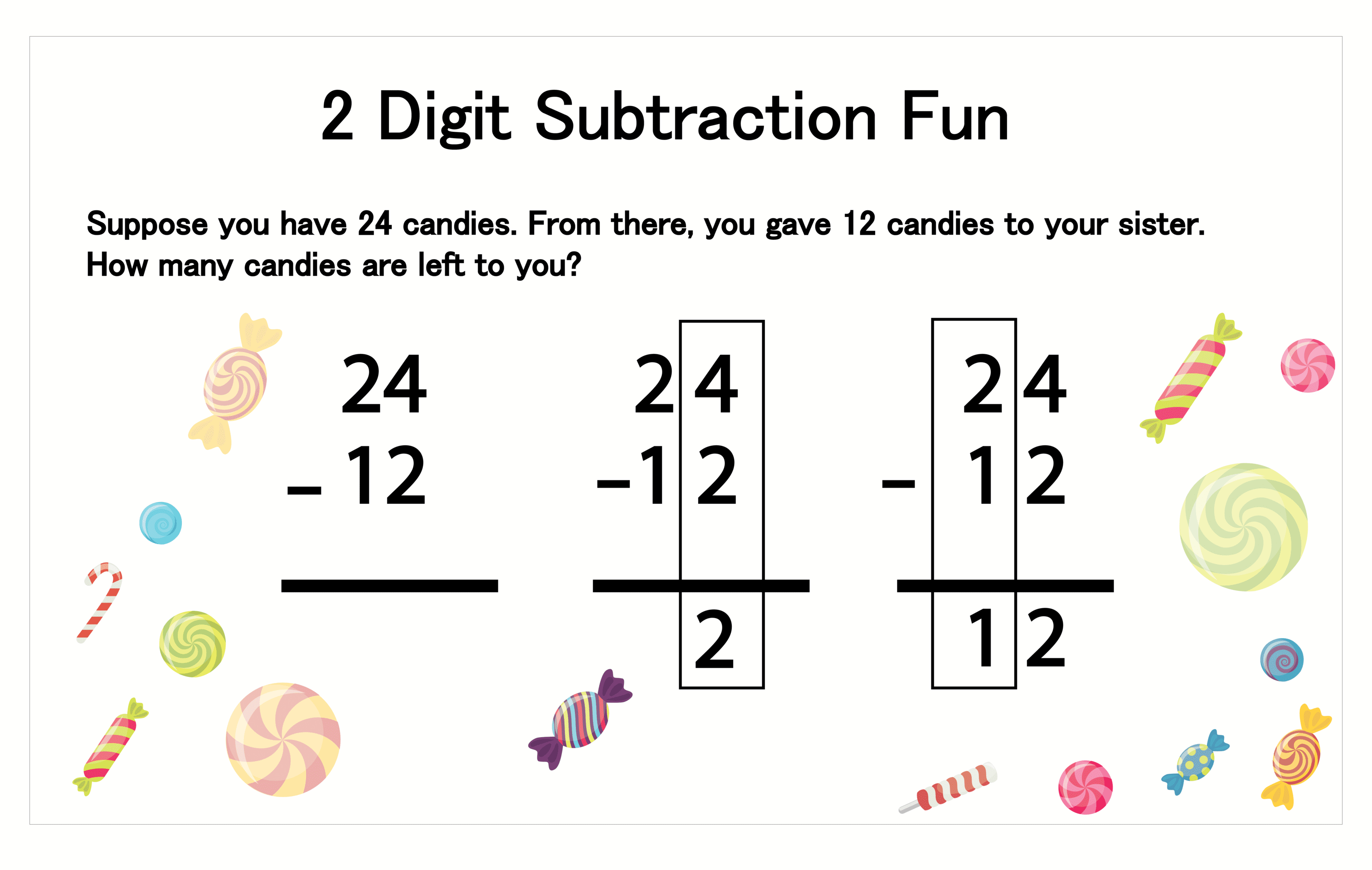 2 digit subtraction in multidigit subtraction word problems