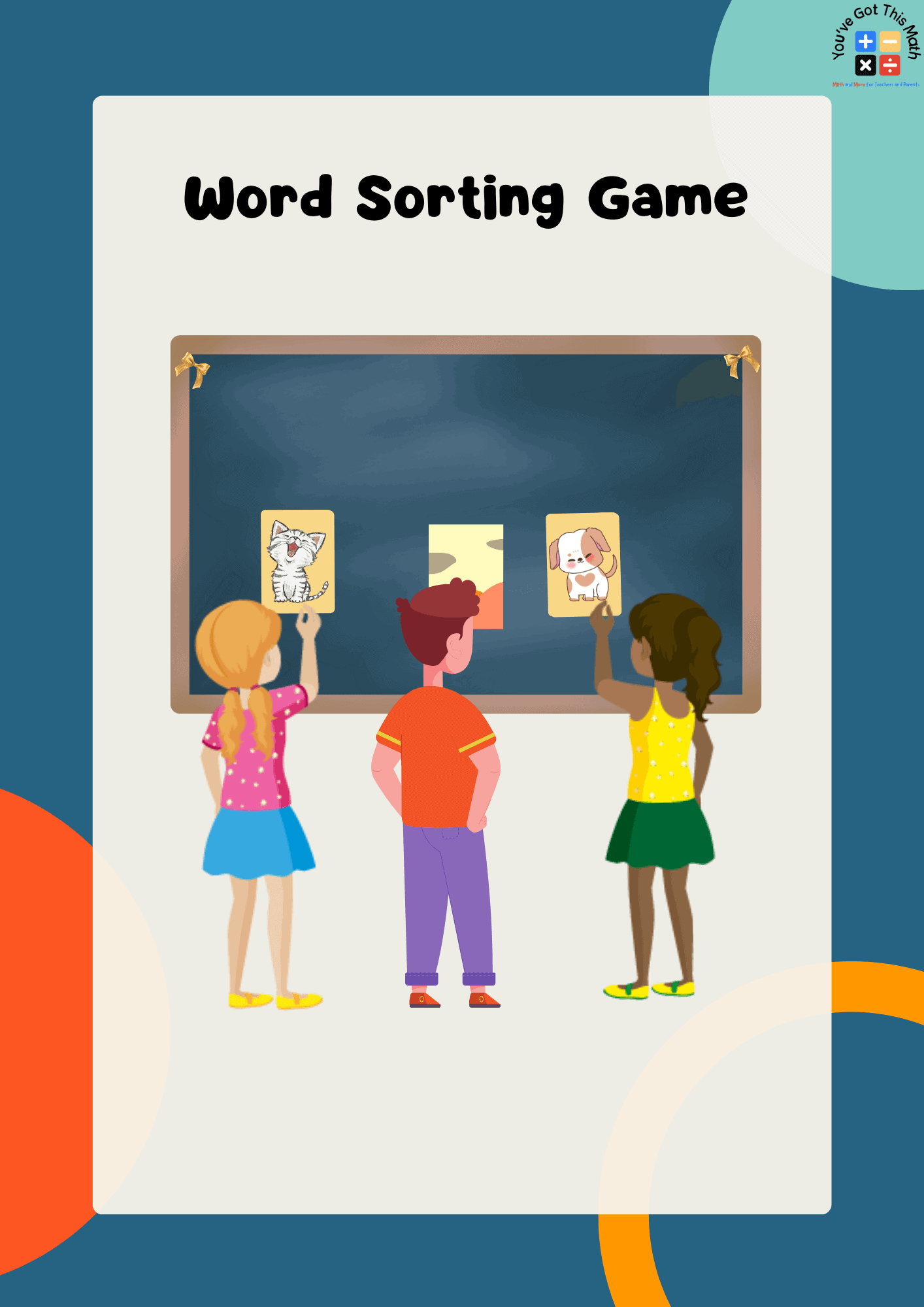 word sorting game to find r blend words